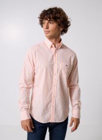Hemden Reg Classic Poplin Gingham Shirt heren oranje GANT Hemden Reg Classic Poplin Gingham Shirt heren oranje PEACHY ORANGE