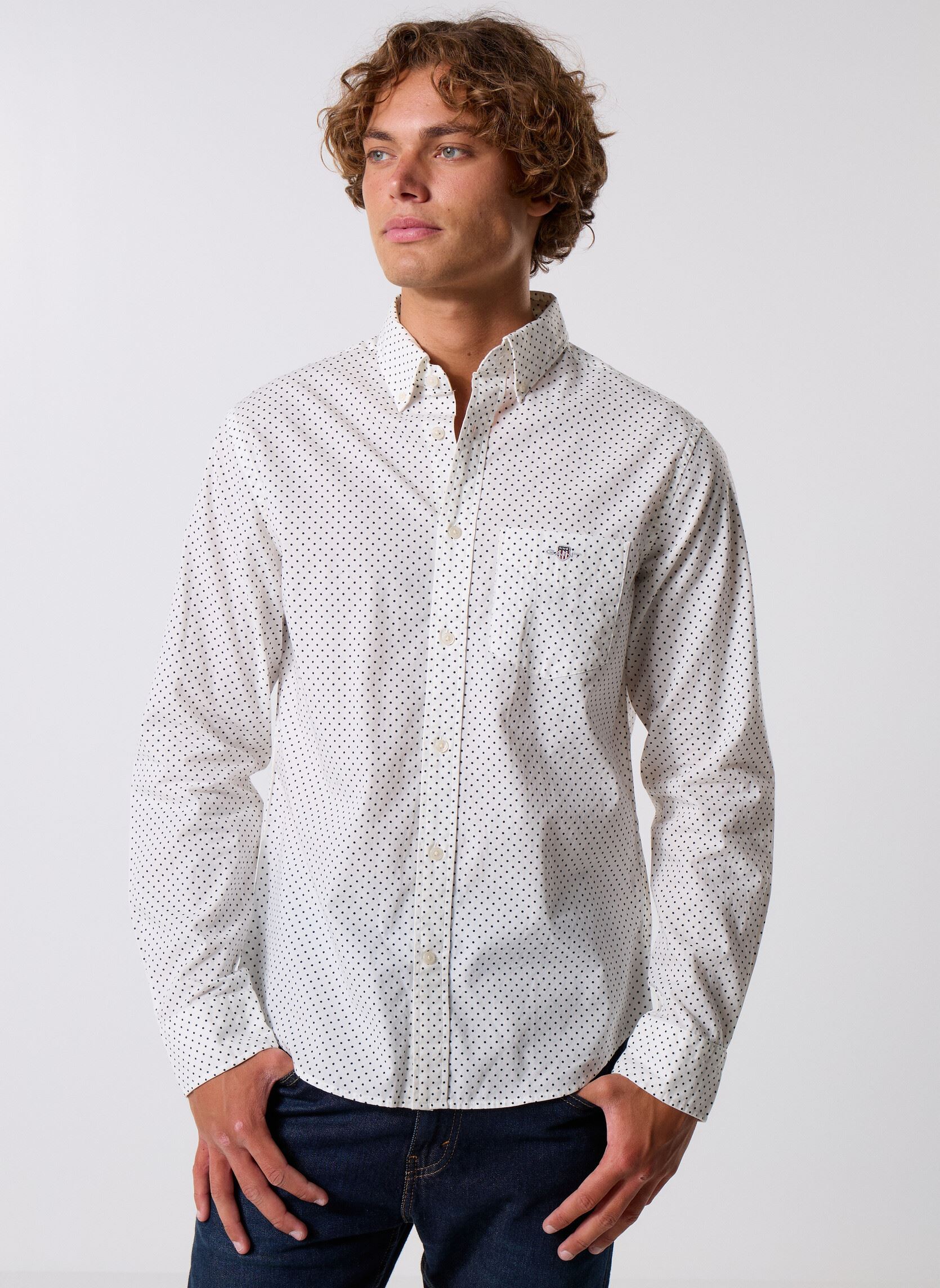 Vêtements GANT Reg Micro Print Shirt pour Accessoires