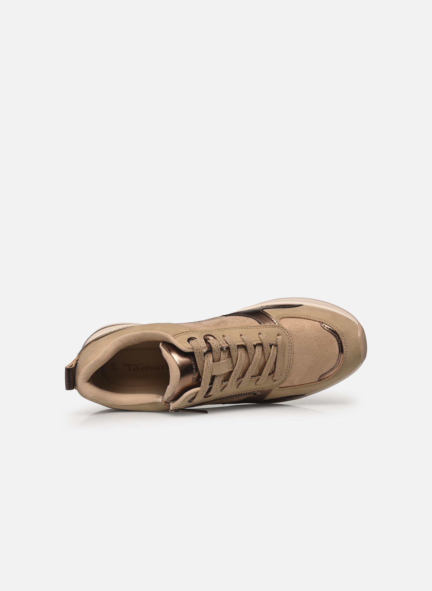 Baskets compensées 23754-45 femme beige Tamaris Baskets compensées 23754-45 femme beige BEIGE