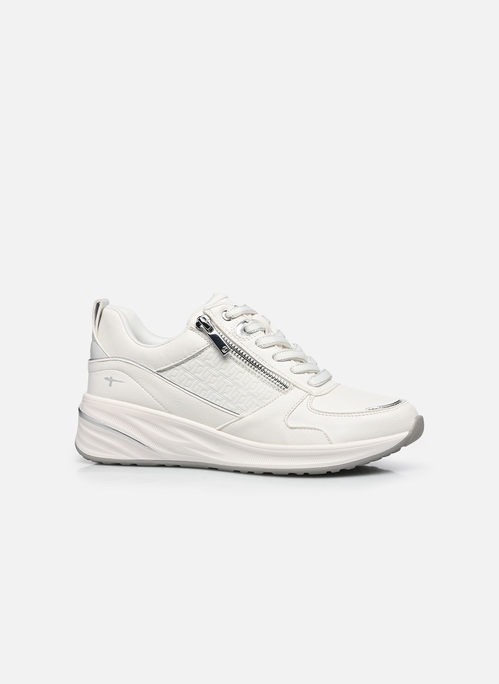 Sleehak sneakers 23754-45 dames wit Tamaris Sleehak sneakers 23754-45 dames wit WHITE/SILVER