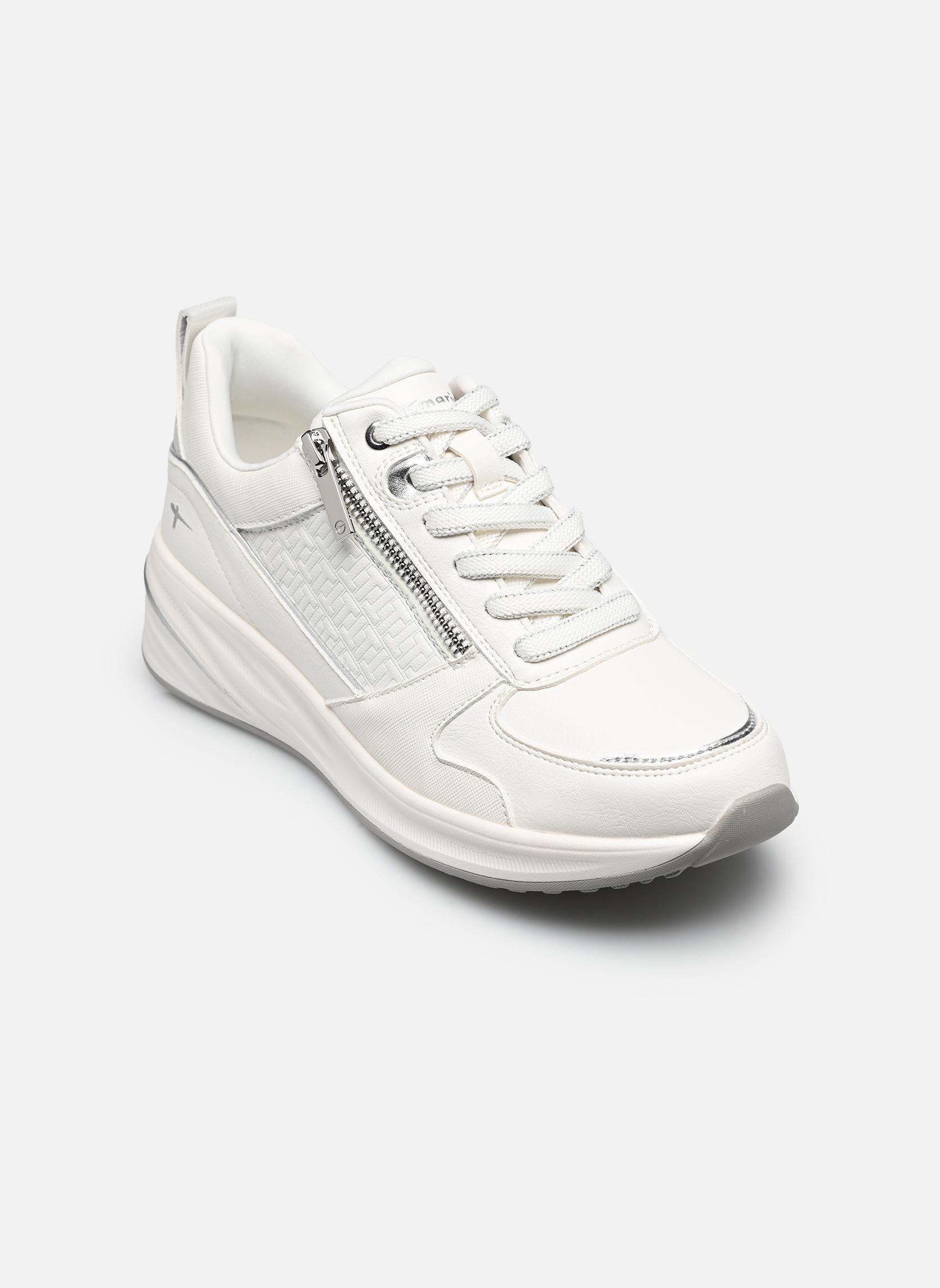 Sleehak sneakers 23754-45 dames wit Tamaris Sleehak sneakers 23754-45 dames wit WHITE/SILVER
