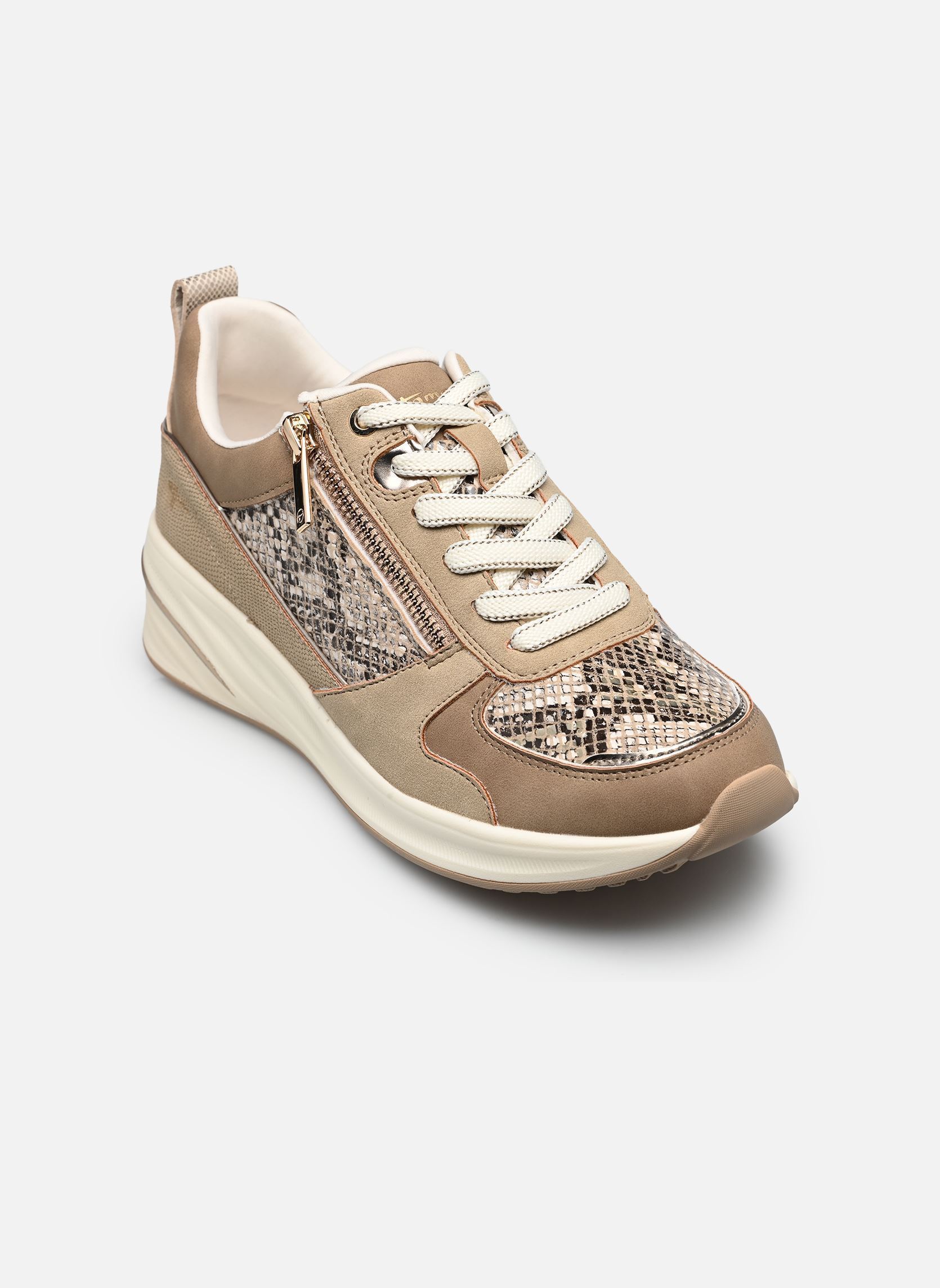 Sleehak sneakers 23754-45 dames beige Tamaris Sleehak sneakers 23754-45 dames beige BEIGE SNAKE