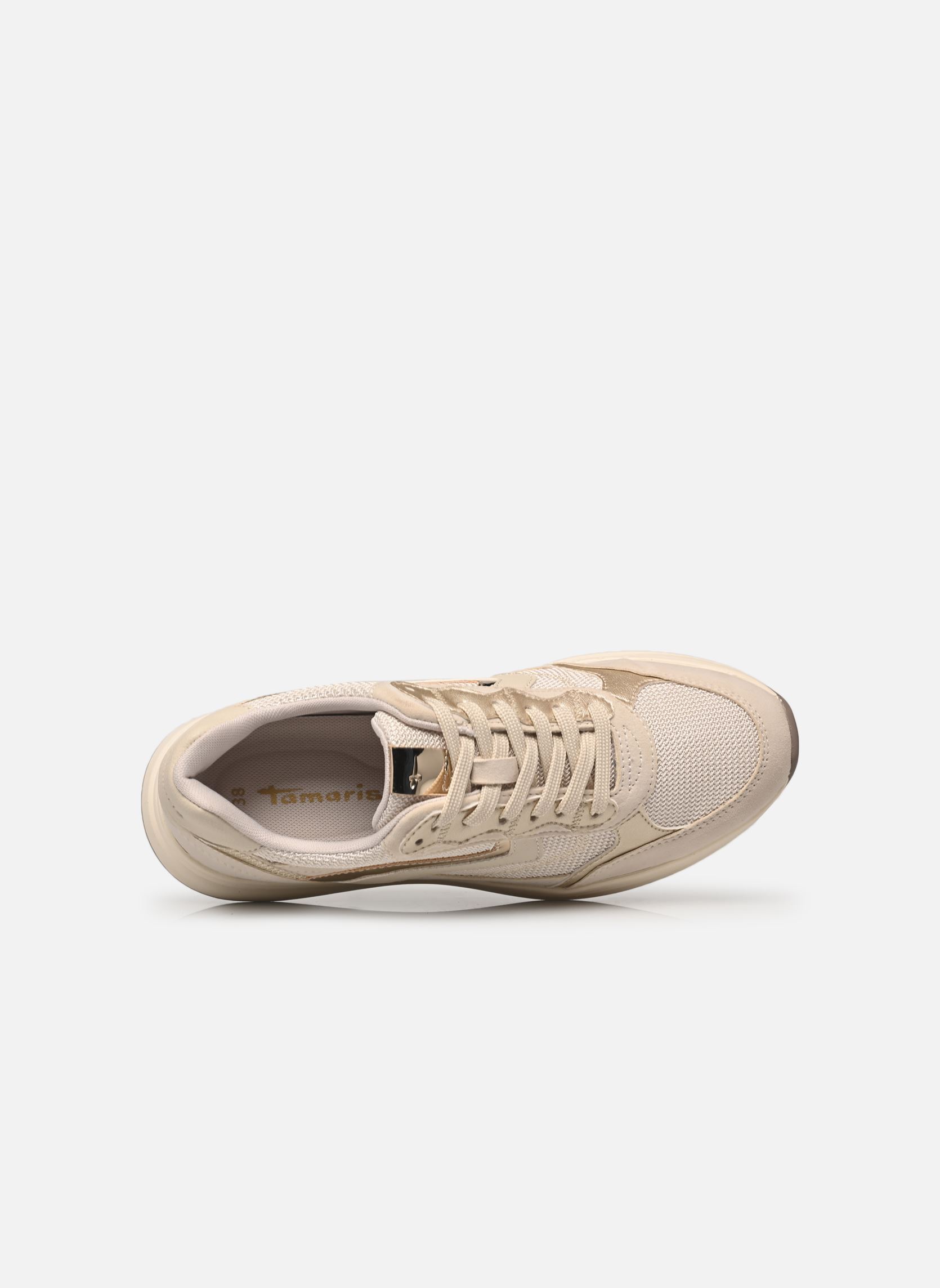 Baskets basses 23765-45 femme or et bronze Tamaris Baskets basses 23765-45 femme or et bronze IVORY/GOLD