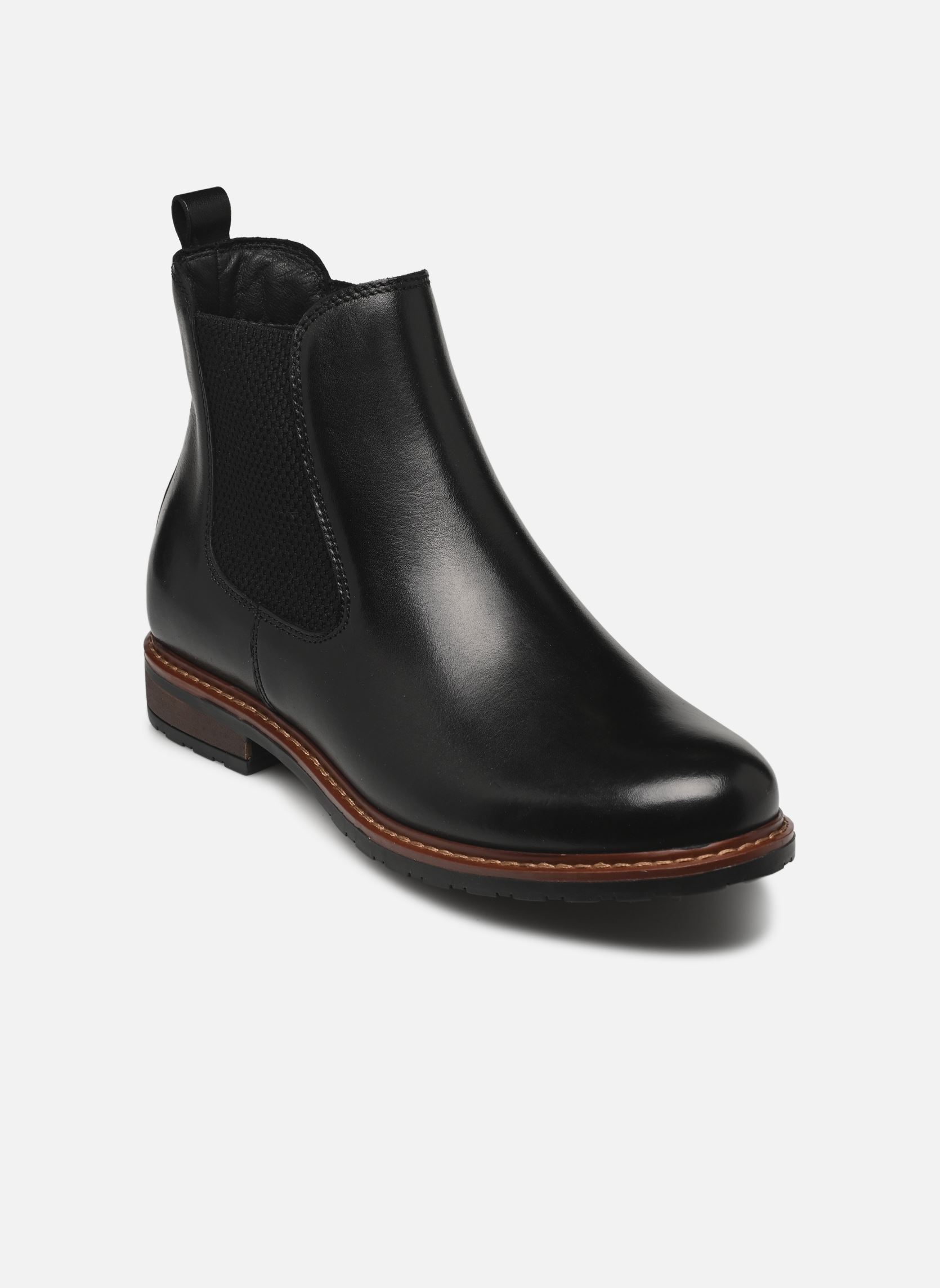 Enkellaarzen en boots 25056-41 dames zwart Tamaris Enkellaarzen en boots 25056-41 dames zwart BLACK LEATHER