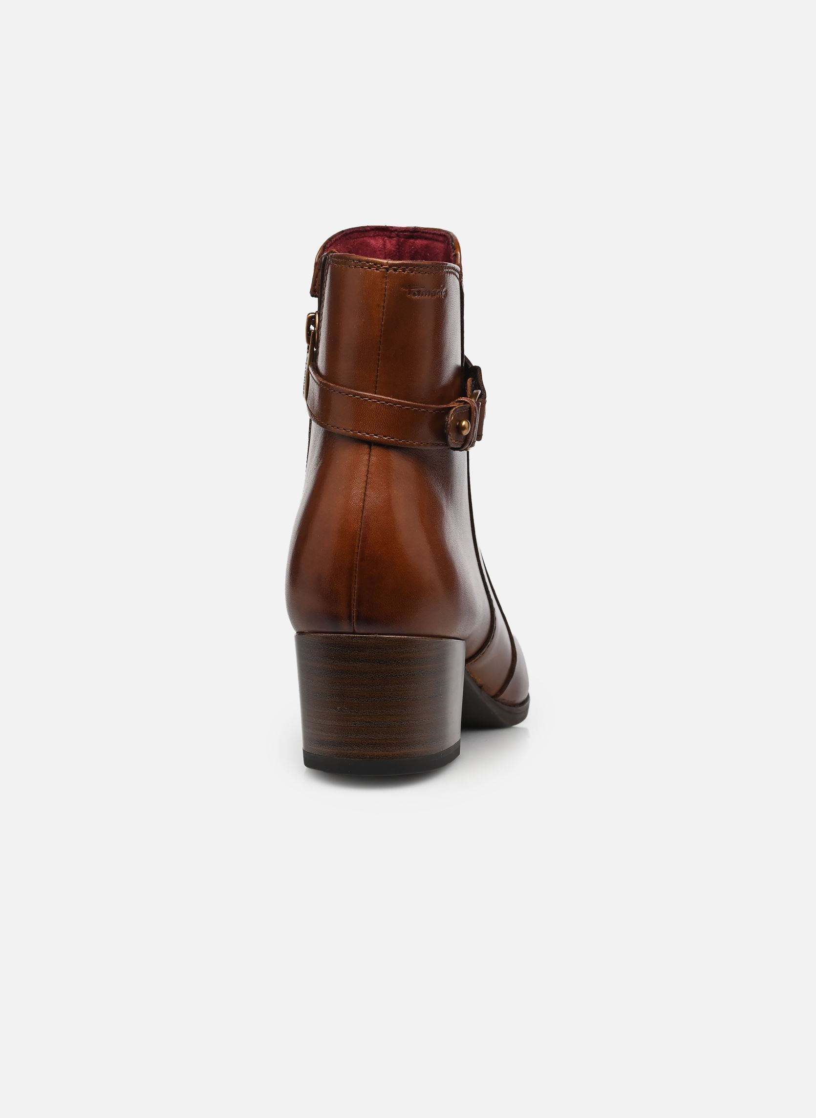Enkellaarzen en boots 25373-45 dames bruin Tamaris Enkellaarzen en boots 25373-45 dames bruin COGNAC