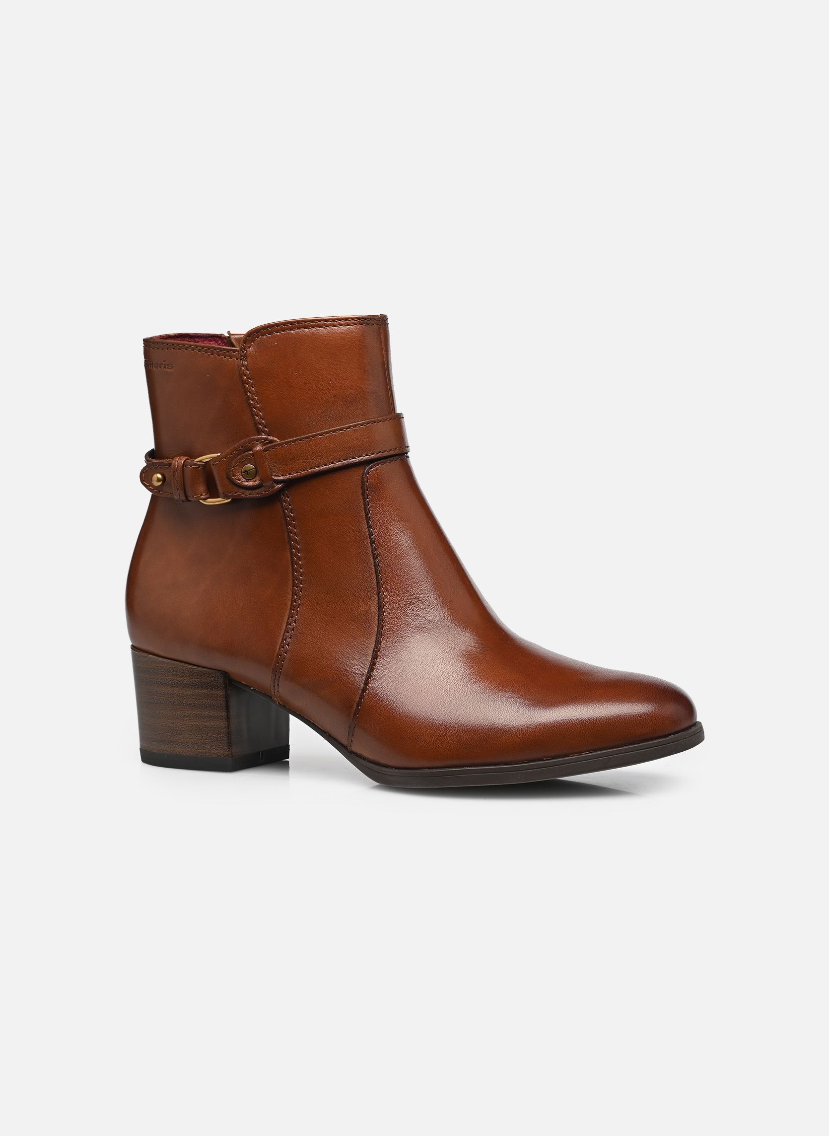 Enkellaarzen en boots 25373-45 dames bruin Tamaris Enkellaarzen en boots 25373-45 dames bruin COGNAC