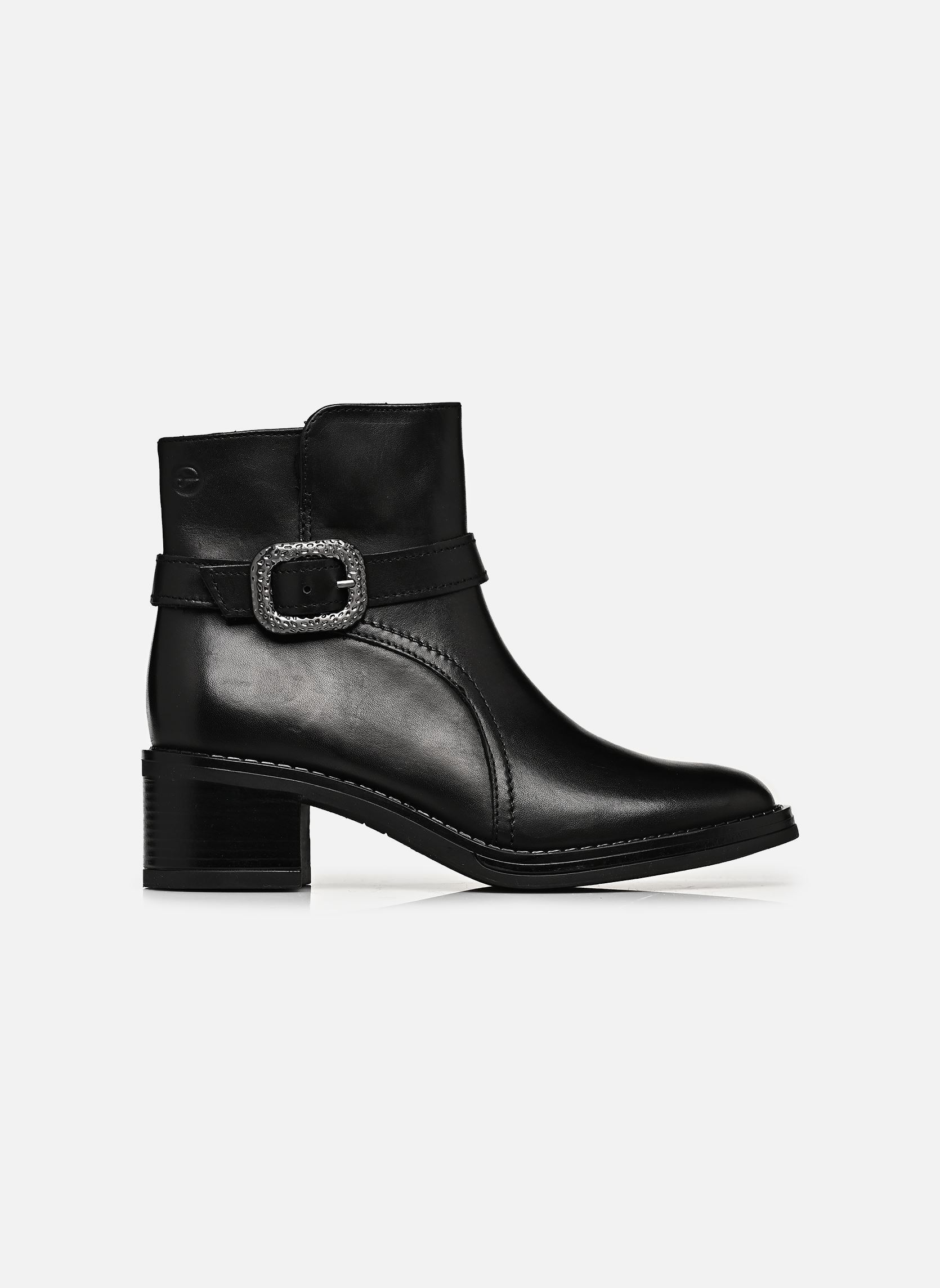 Niedrige Ankle Boots 25304-45 damen schwarz Tamaris Niedrige Ankle Boots 25304-45 damen schwarz BLACK LEATHER