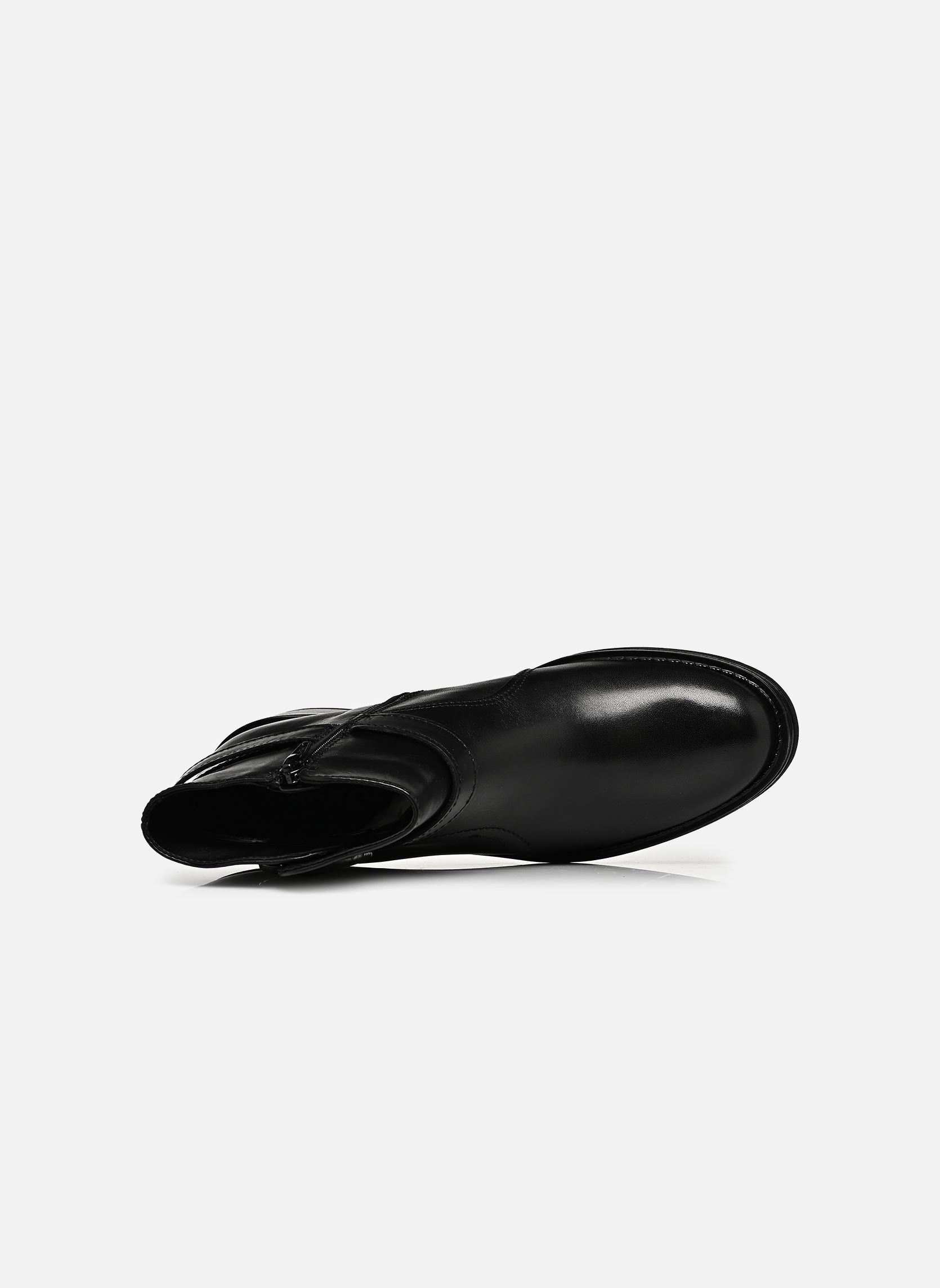 Niedrige Ankle Boots 25304-45 damen schwarz Tamaris Niedrige Ankle Boots 25304-45 damen schwarz BLACK LEATHER