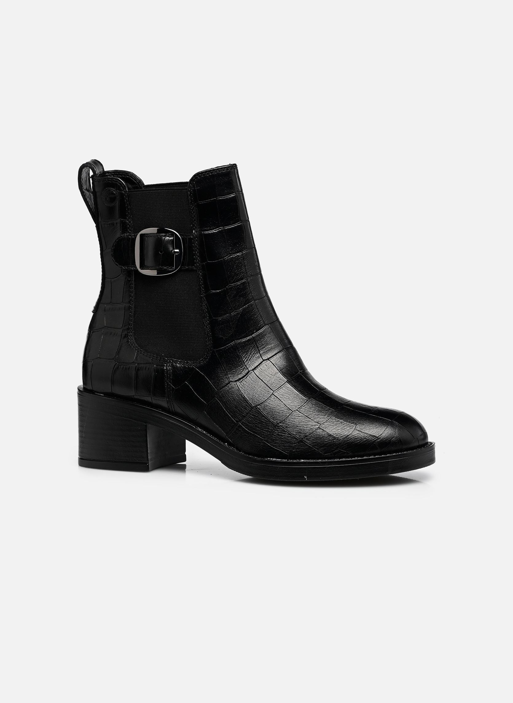 Lage enkellaarsjes 25307-45 dames zwart Tamaris Lage enkellaarsjes 25307-45 dames zwart BLACK CROCO