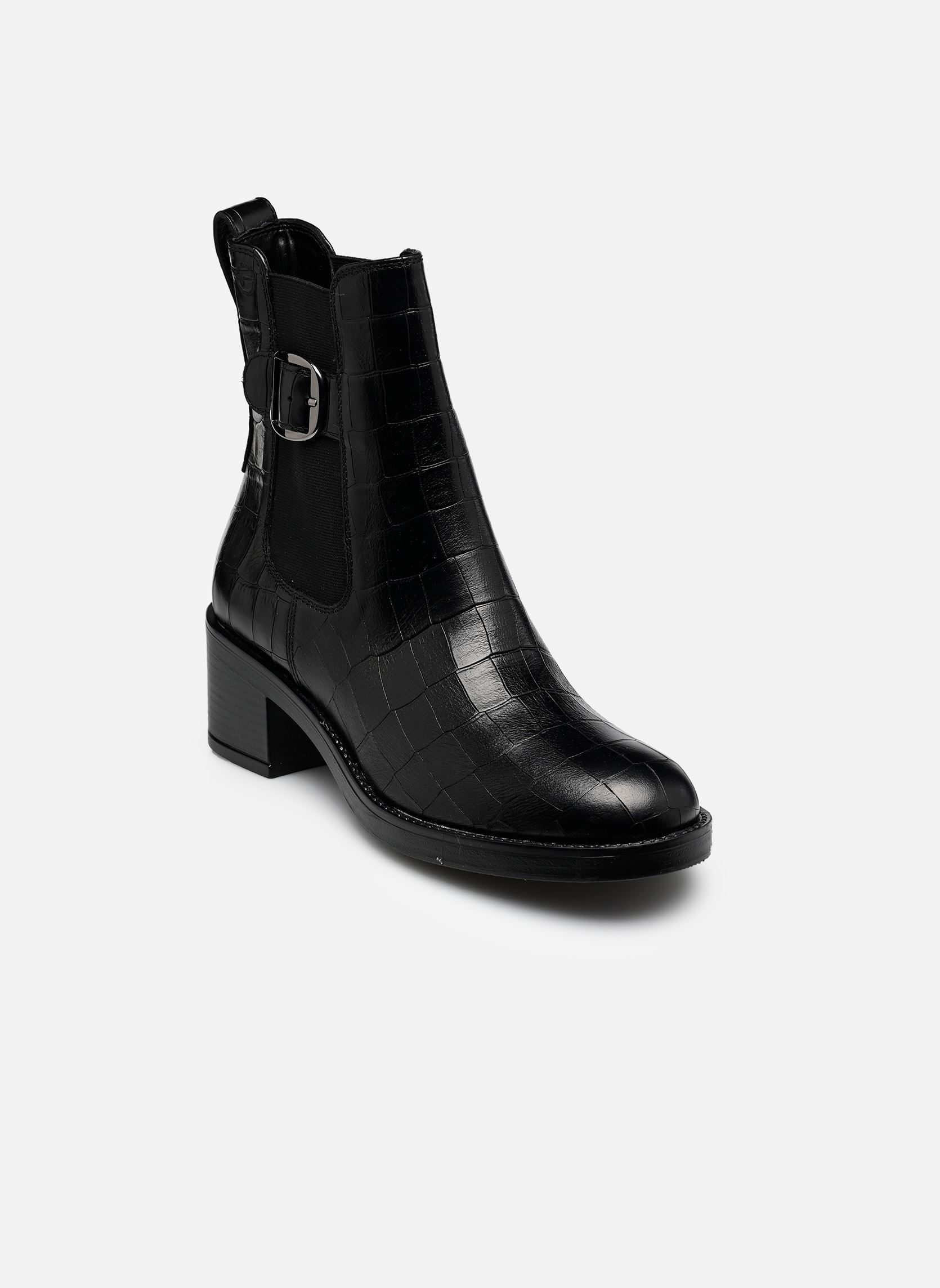 Lage enkellaarsjes 25307-45 dames zwart Tamaris Lage enkellaarsjes 25307-45 dames zwart BLACK CROCO