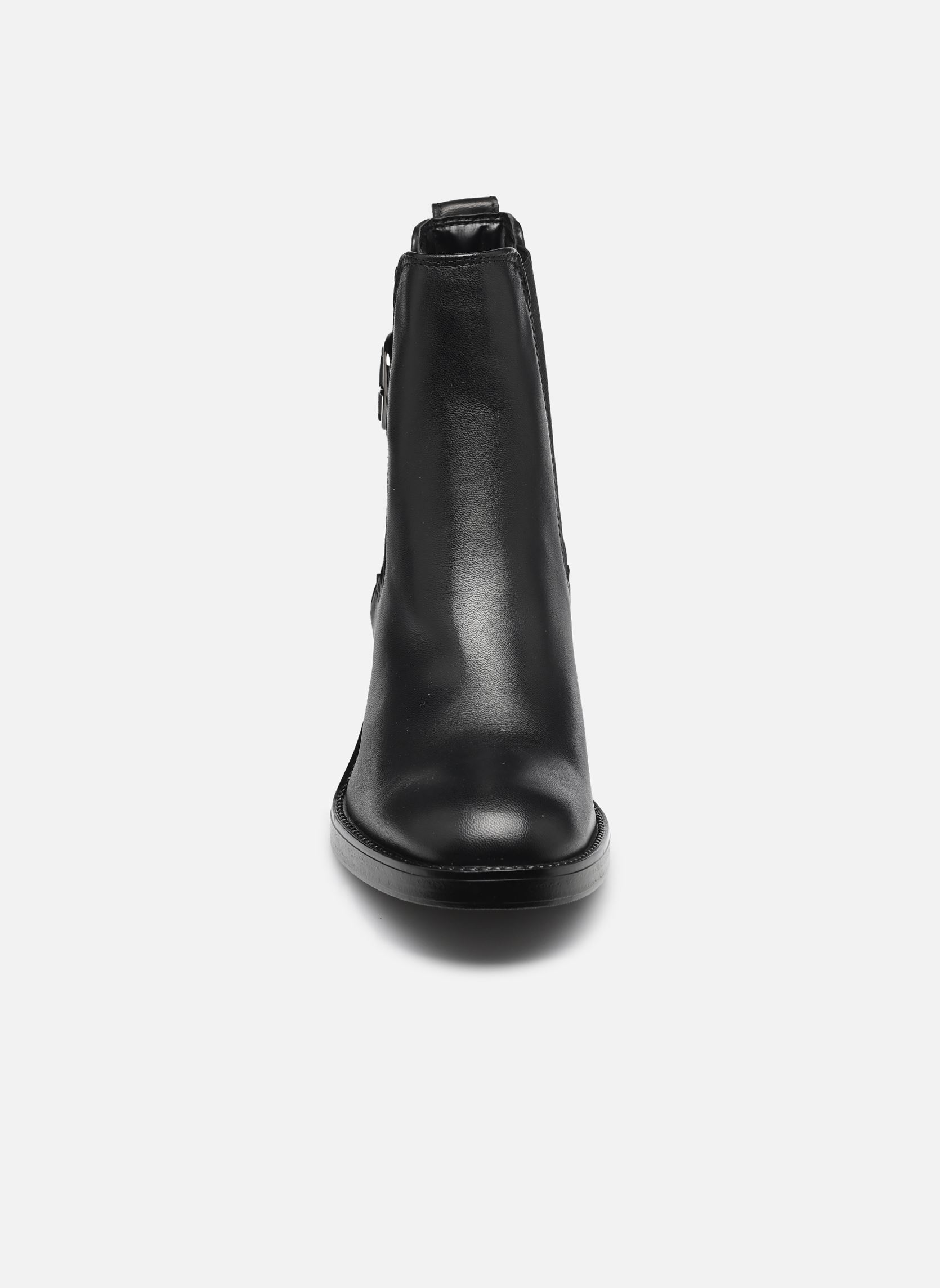 Tamaris Stivaletti Classici Donna In Pelle Nera - Tacco A Blocco 5cm, Cerniera, COMF.Lin+TOUCH, Taglia 37 EU - 4