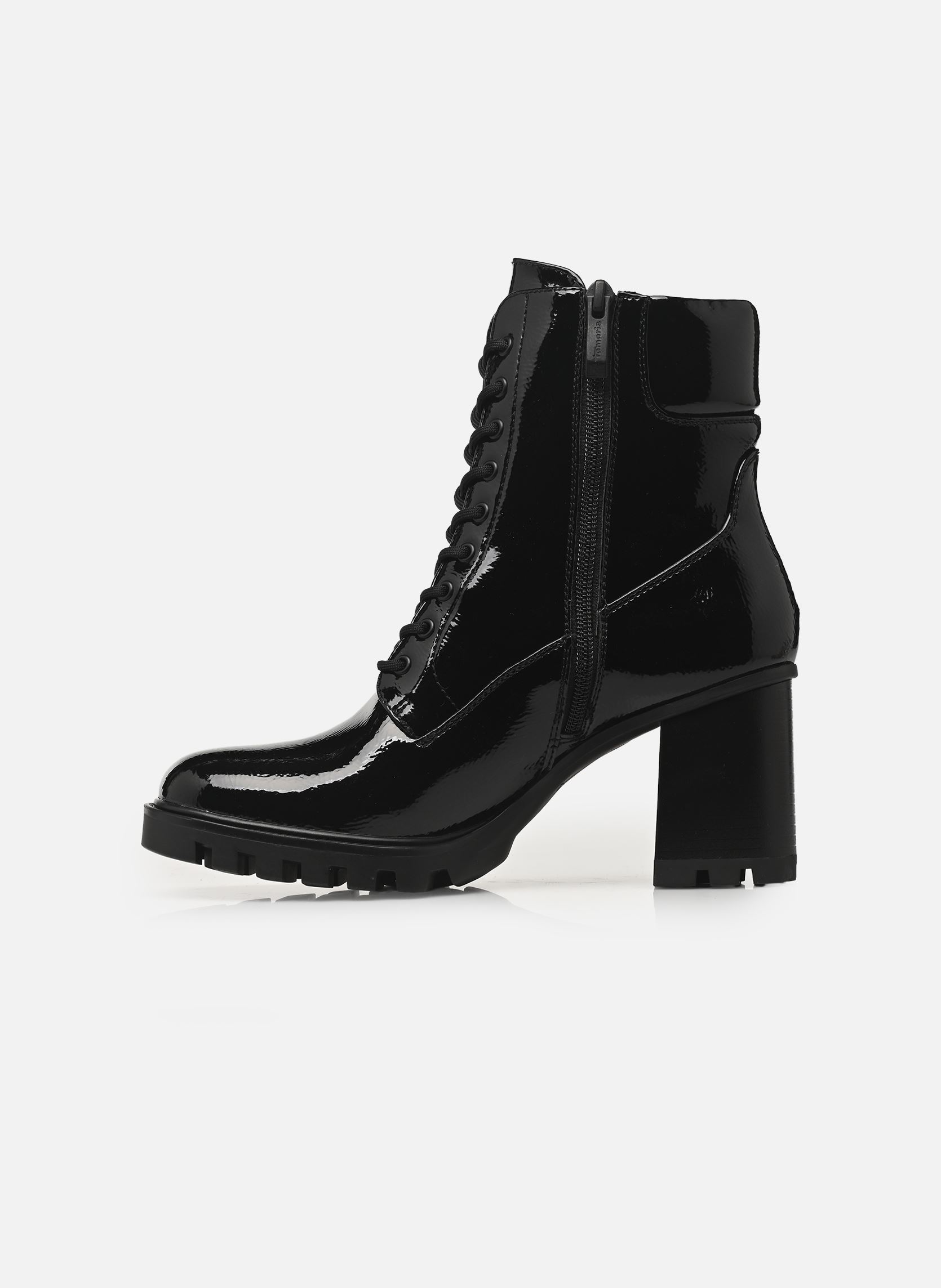Geschnürte Stiefeletten 25132-45 damen schwarz Tamaris Geschnürte Stiefeletten 25132-45 damen schwarz BLACK PATENT