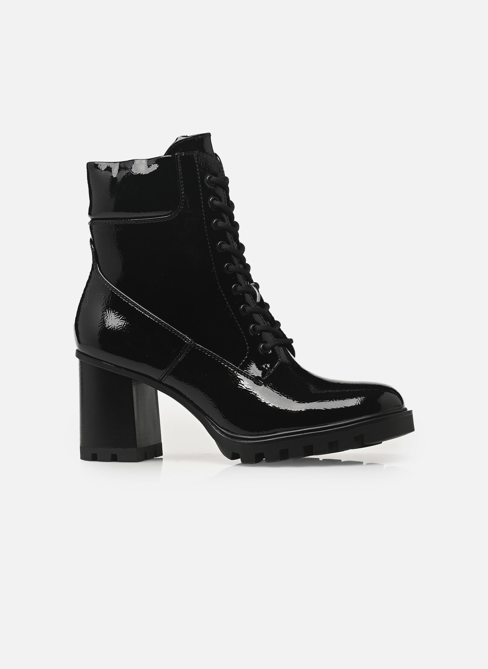 Geschnürte Stiefeletten 25132-45 damen schwarz Tamaris Geschnürte Stiefeletten 25132-45 damen schwarz BLACK PATENT