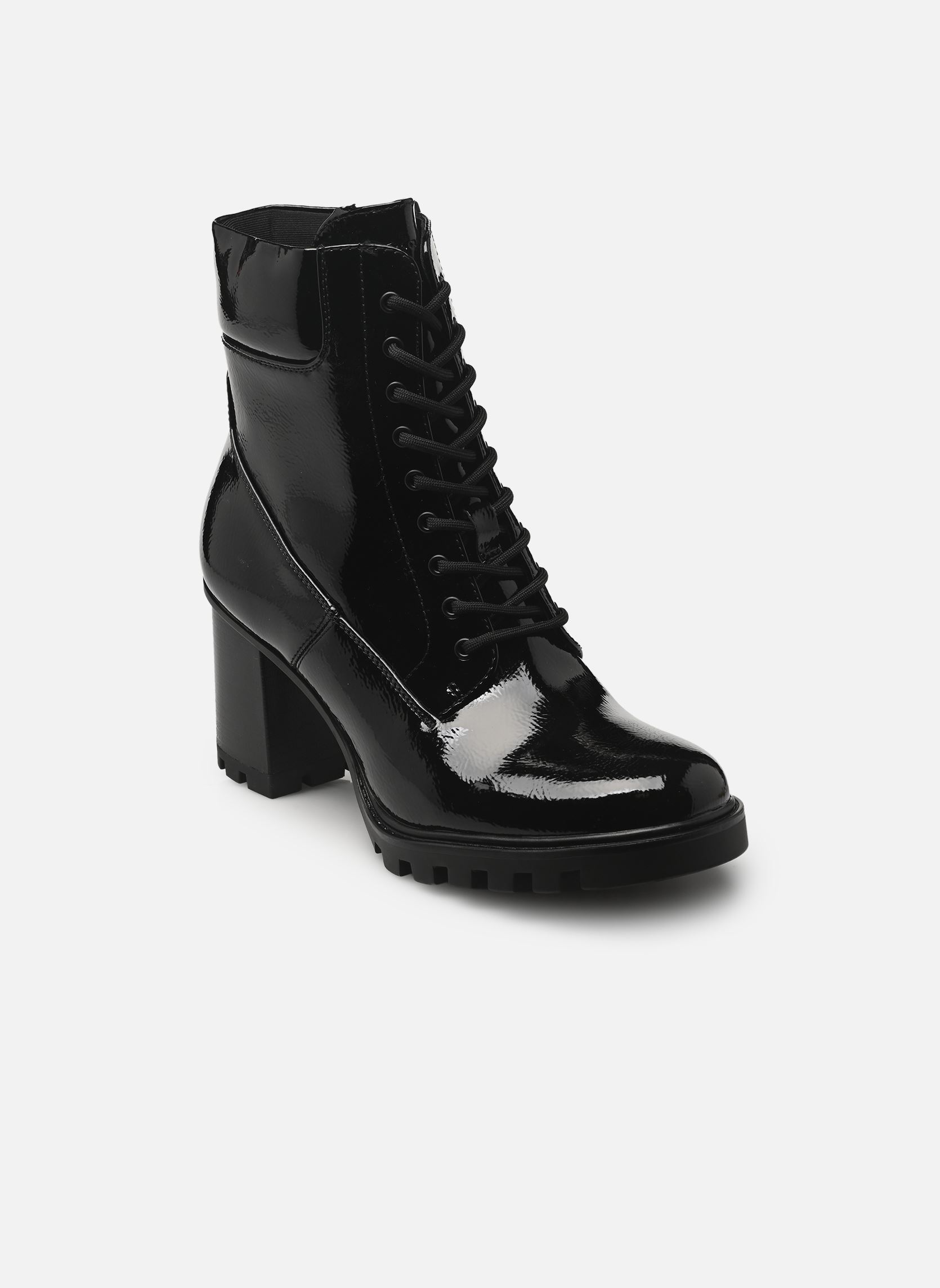 Geschnürte Stiefeletten 25132-45 damen schwarz Tamaris Geschnürte Stiefeletten 25132-45 damen schwarz BLACK PATENT
