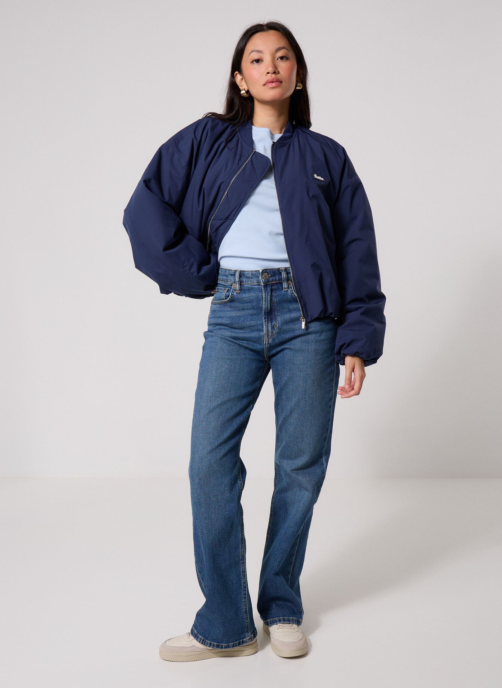 Bomberjacks Alesia dames blauw FLOTTE Bomberjacks Alesia dames blauw INDIGO