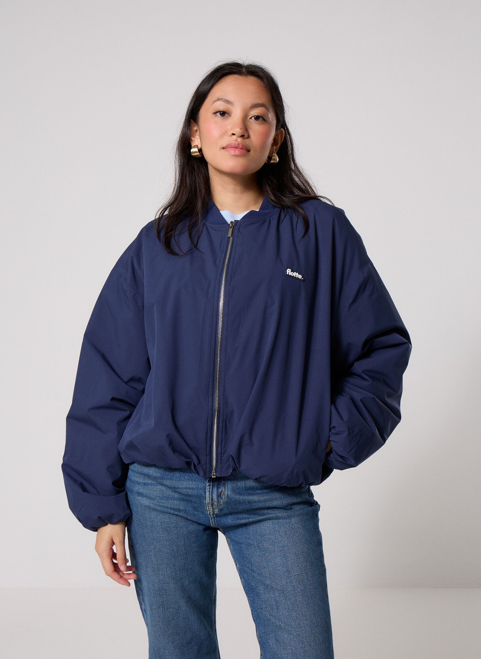 Bomberjacks Alesia dames blauw FLOTTE Bomberjacks Alesia dames blauw INDIGO