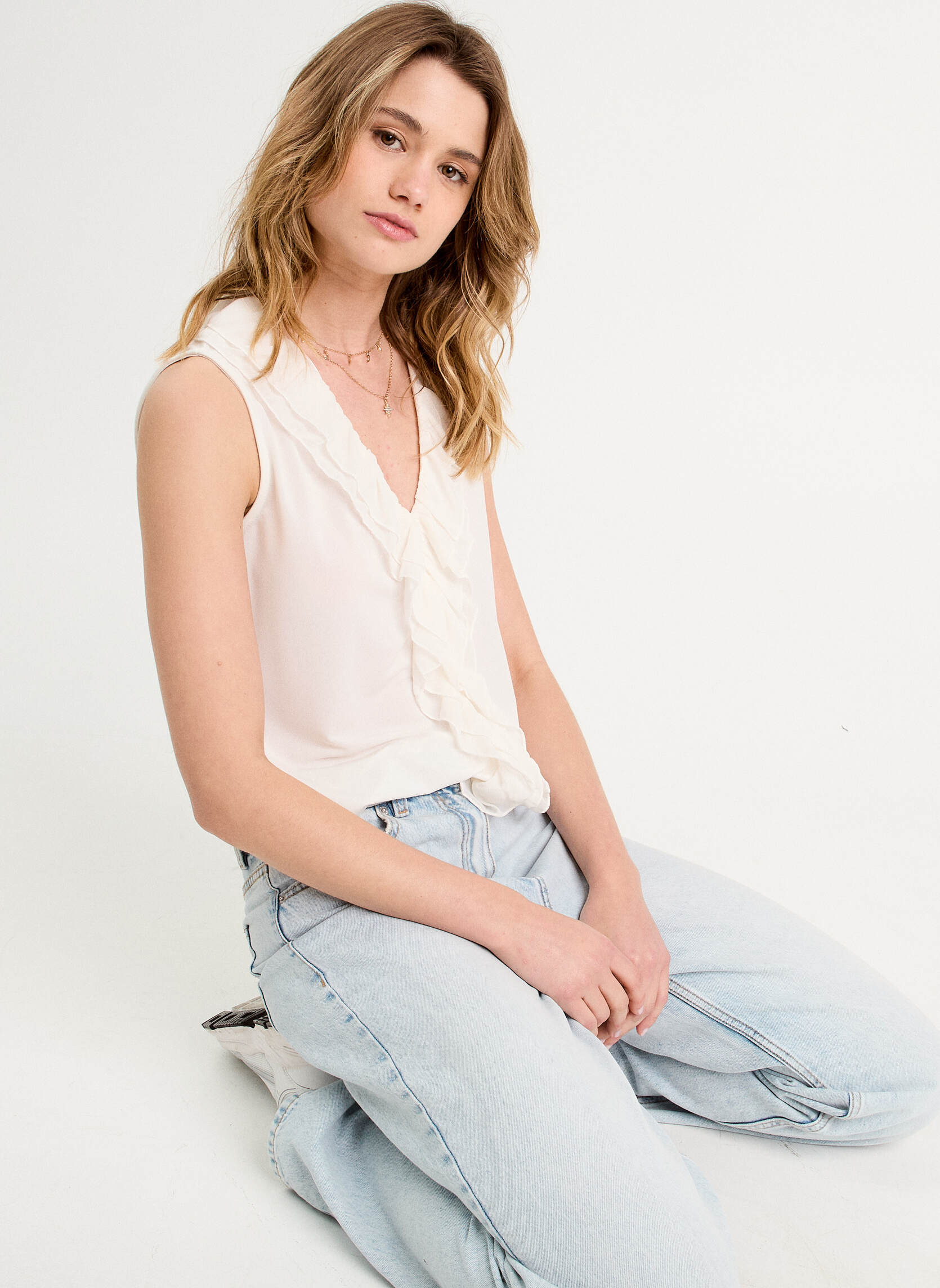 Blouses DBLOUARTY femme beige Cache Cache Blouses DBLOUARTY femme beige Ecru