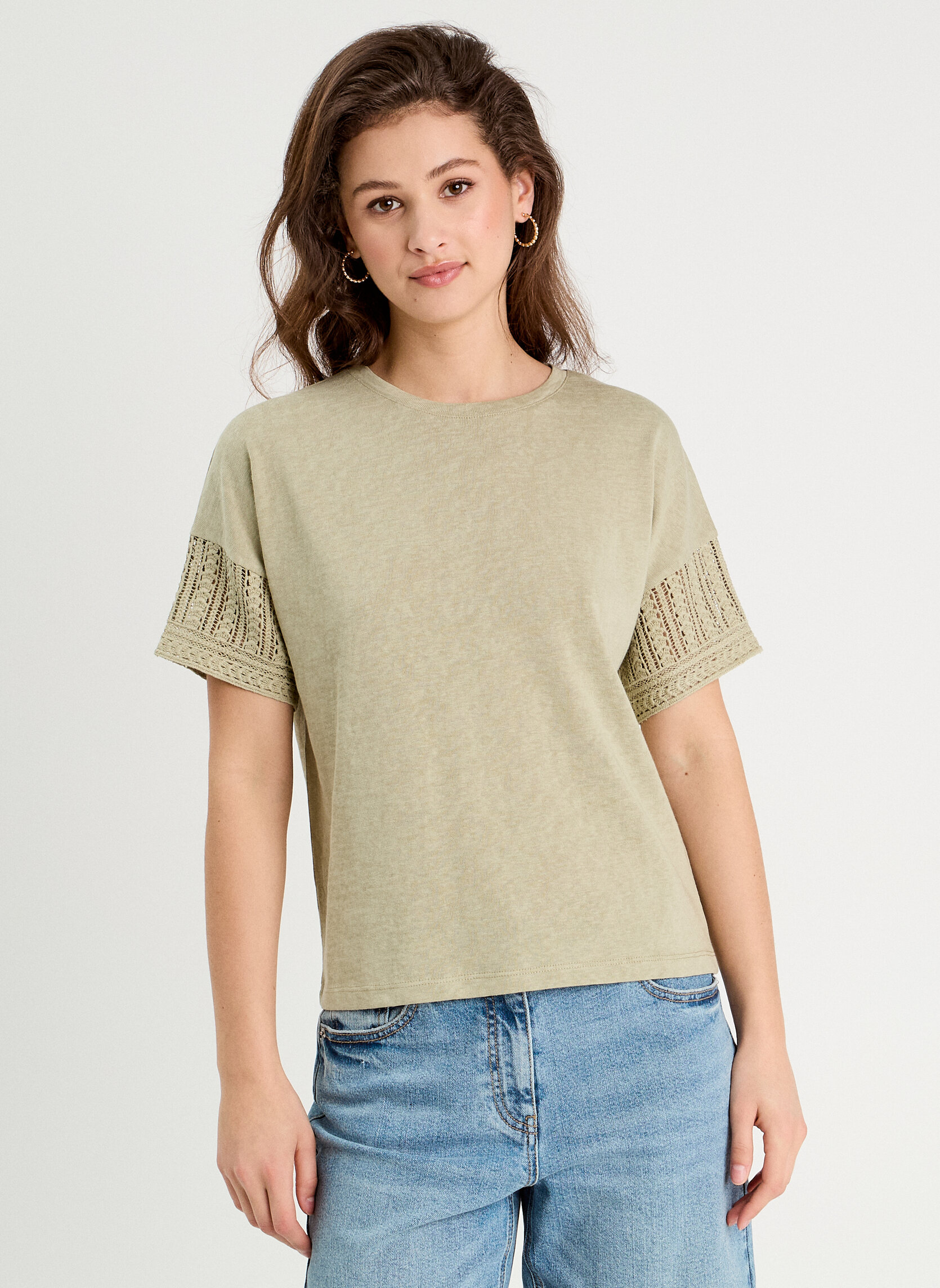 Tee-shirts TKTEEMACR femme vert Cache Cache Tee-shirts TKTEEMACR femme vert Kaki