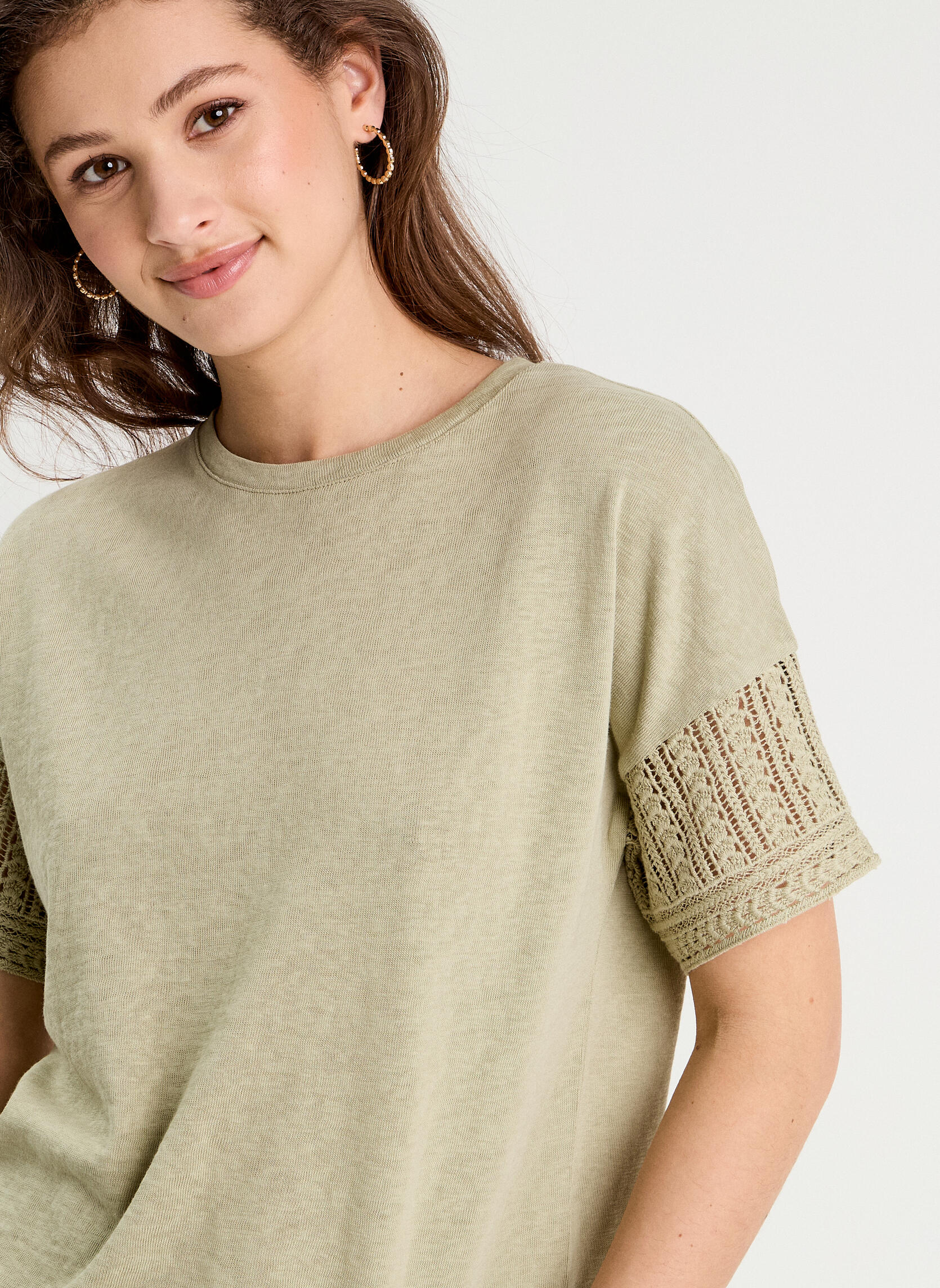 Tee-shirts TKTEEMACR femme vert Cache Cache Tee-shirts TKTEEMACR femme vert Kaki