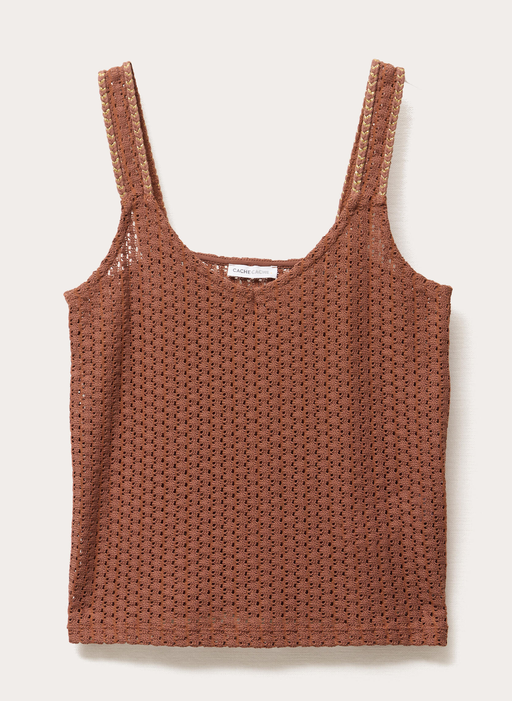 Débardeurs DCROCHBIS femme marron Cache Cache Débardeurs DCROCHBIS femme marron Marron