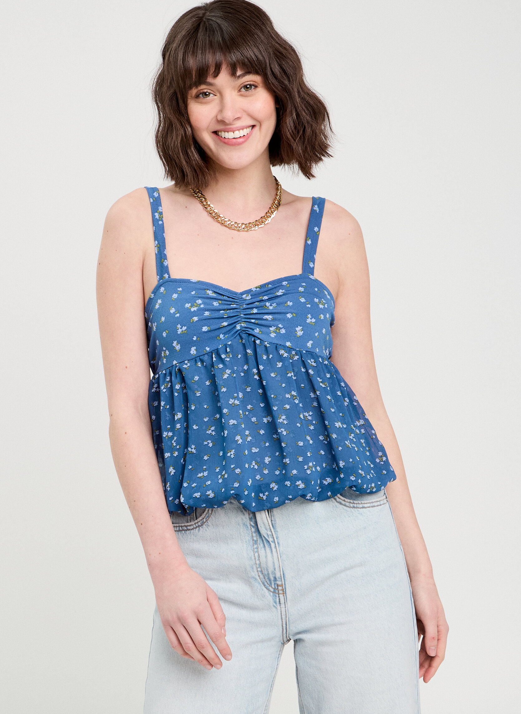 Débardeurs DEBOULE femme bleu Cache Cache Débardeurs DEBOULE femme bleu Bleu foncé