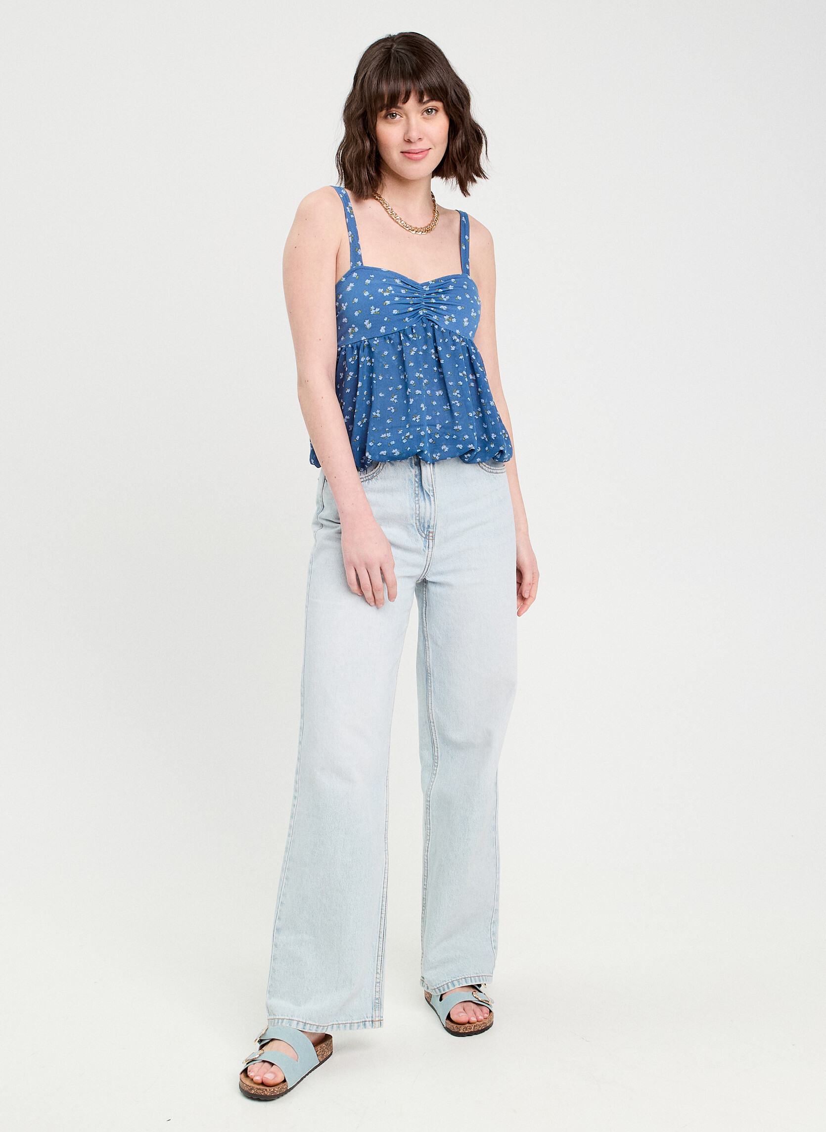 Débardeurs DEBOULE femme bleu Cache Cache Débardeurs DEBOULE femme bleu Bleu foncé