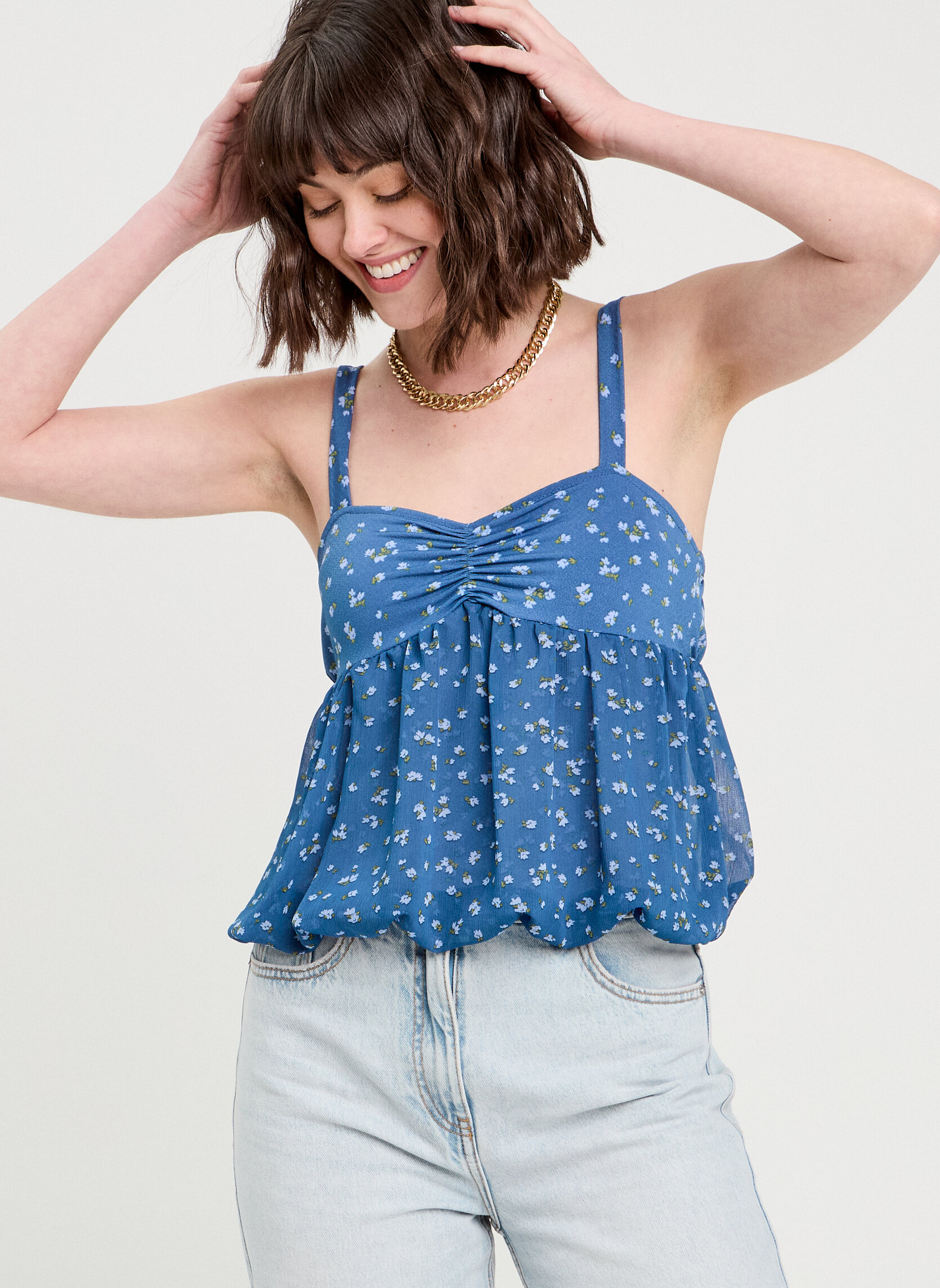Débardeurs DEBOULE femme bleu Cache Cache Débardeurs DEBOULE femme bleu Bleu foncé