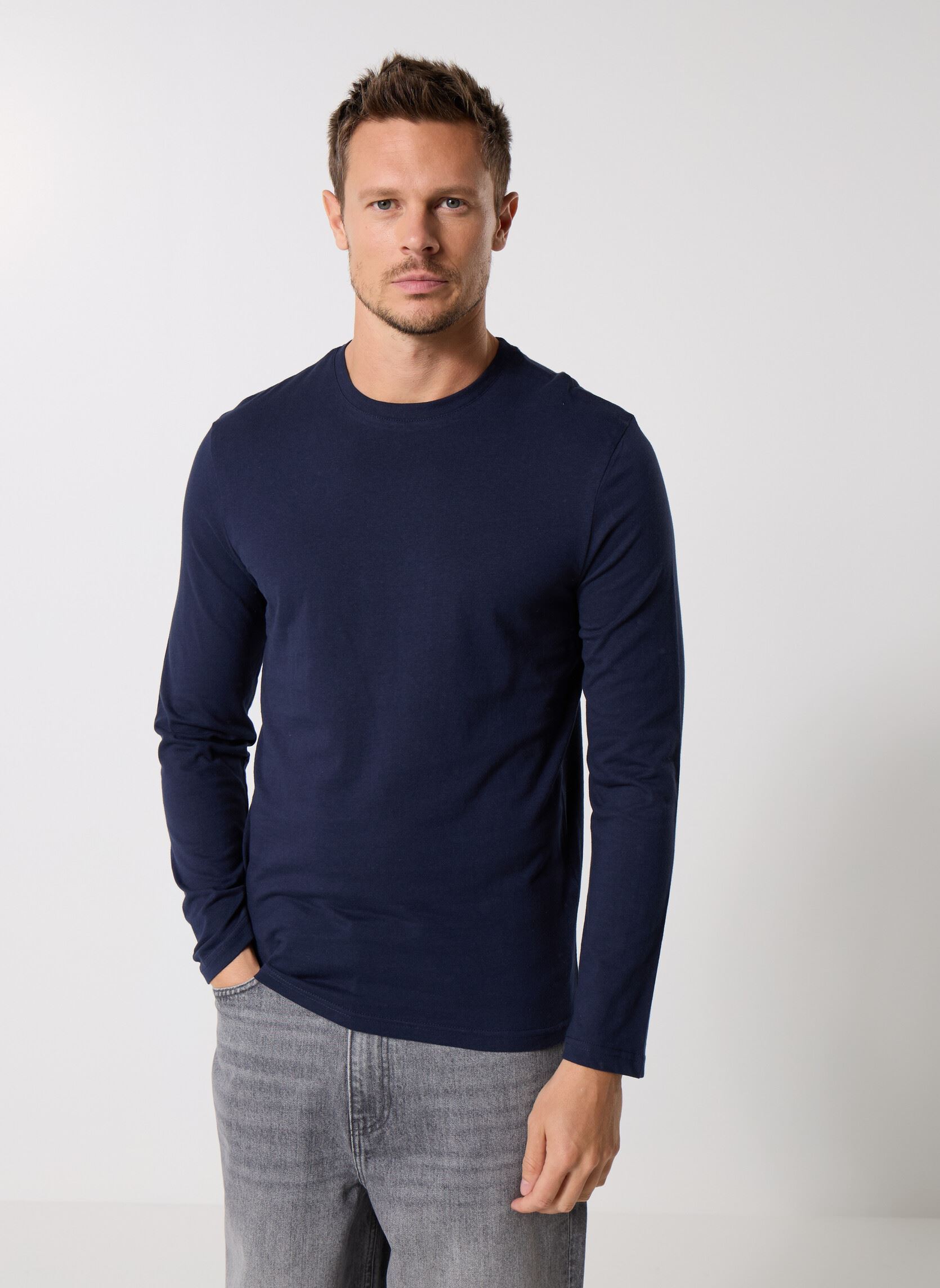 Tee-shirts manches courtes TELOTARNO homme bleu MADE BY Tee-shirts manches courtes TELOTARNO homme bleu Z*MARINE+GRIS