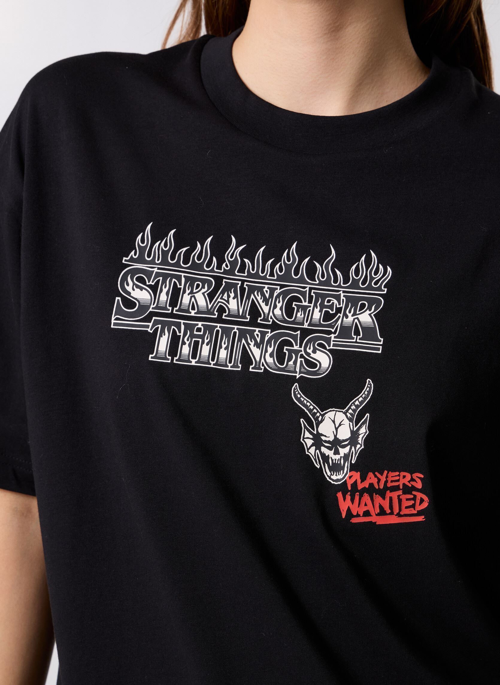 Kurzarm-T-Shirts Hell Fire Tee - Stranger Things schwarz Palladium Kurzarm-T-Shirts Hell Fire Tee - Stranger Things schwarz Black