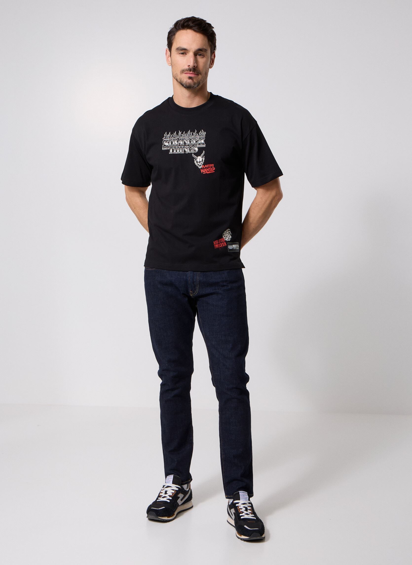 Tee-shirts manches courtes Hell Fire Tee - Stranger Things M homme noir Palladium Tee-shirts manches courtes Hell Fire Tee - Stranger Things M homme noir BLACK