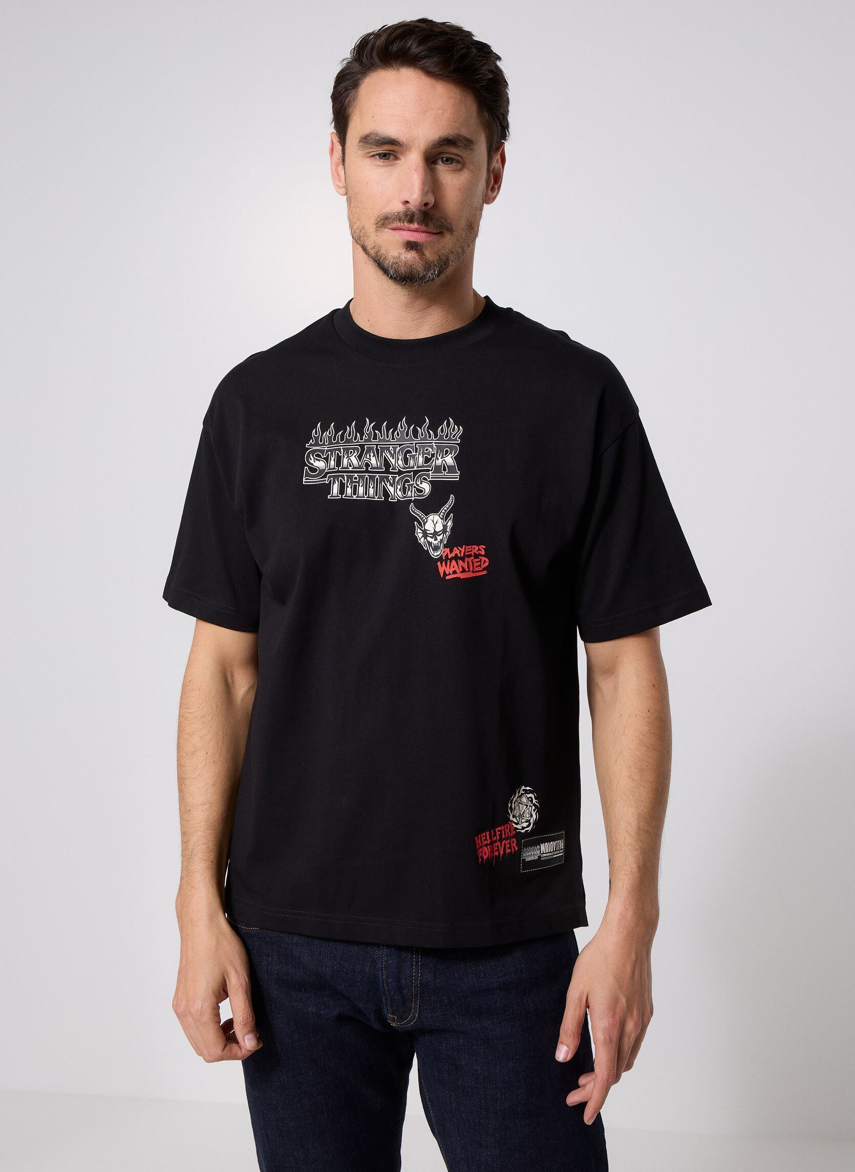 Tee-shirts manches courtes Hell Fire Tee - Stranger Things M homme noir Palladium Tee-shirts manches courtes Hell Fire Tee - Stranger Things M homme noir BLACK