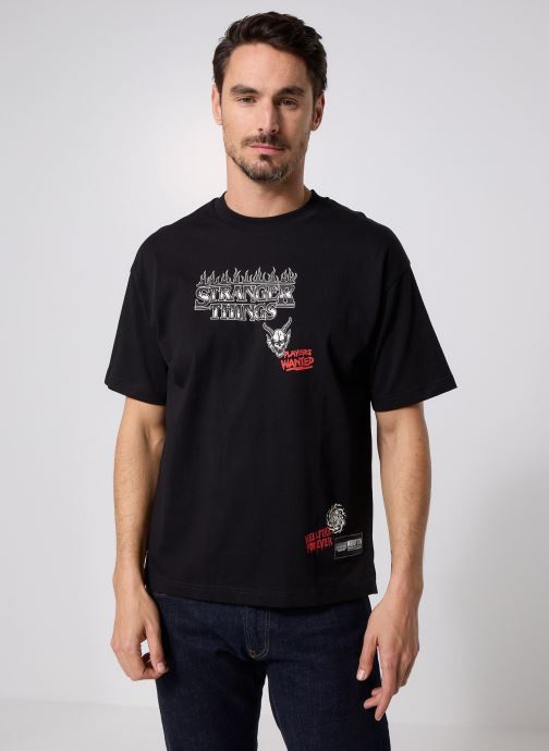 Palladium T-shirts met korte mouwen Hell Fire Tee - Stranger Things M heren zwart