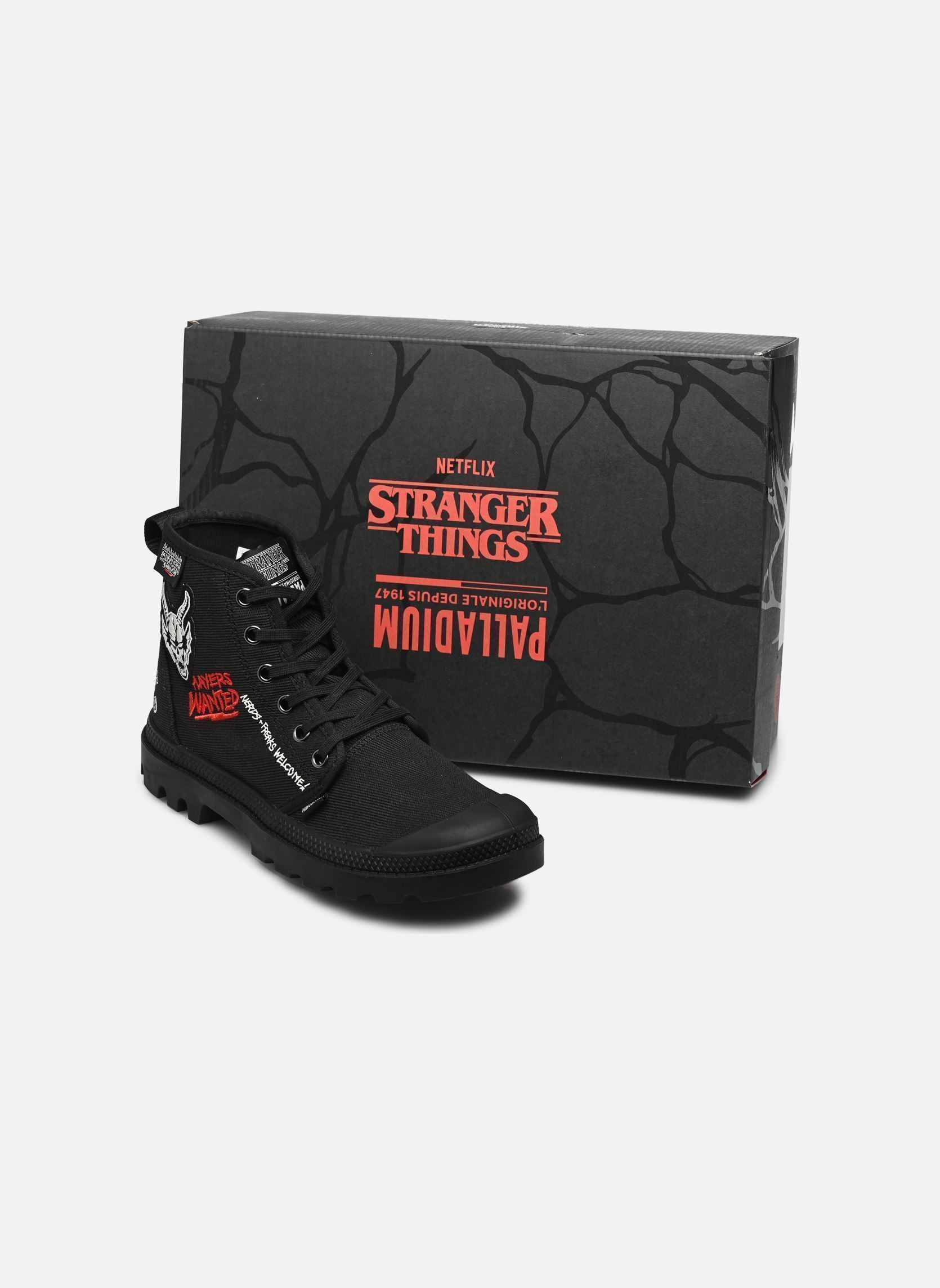 Geschnürte Stiefeletten Pampa Hellfire - Stranger Things schwarz Palladium Geschnürte Stiefeletten Pampa Hellfire - Stranger Things schwarz All black