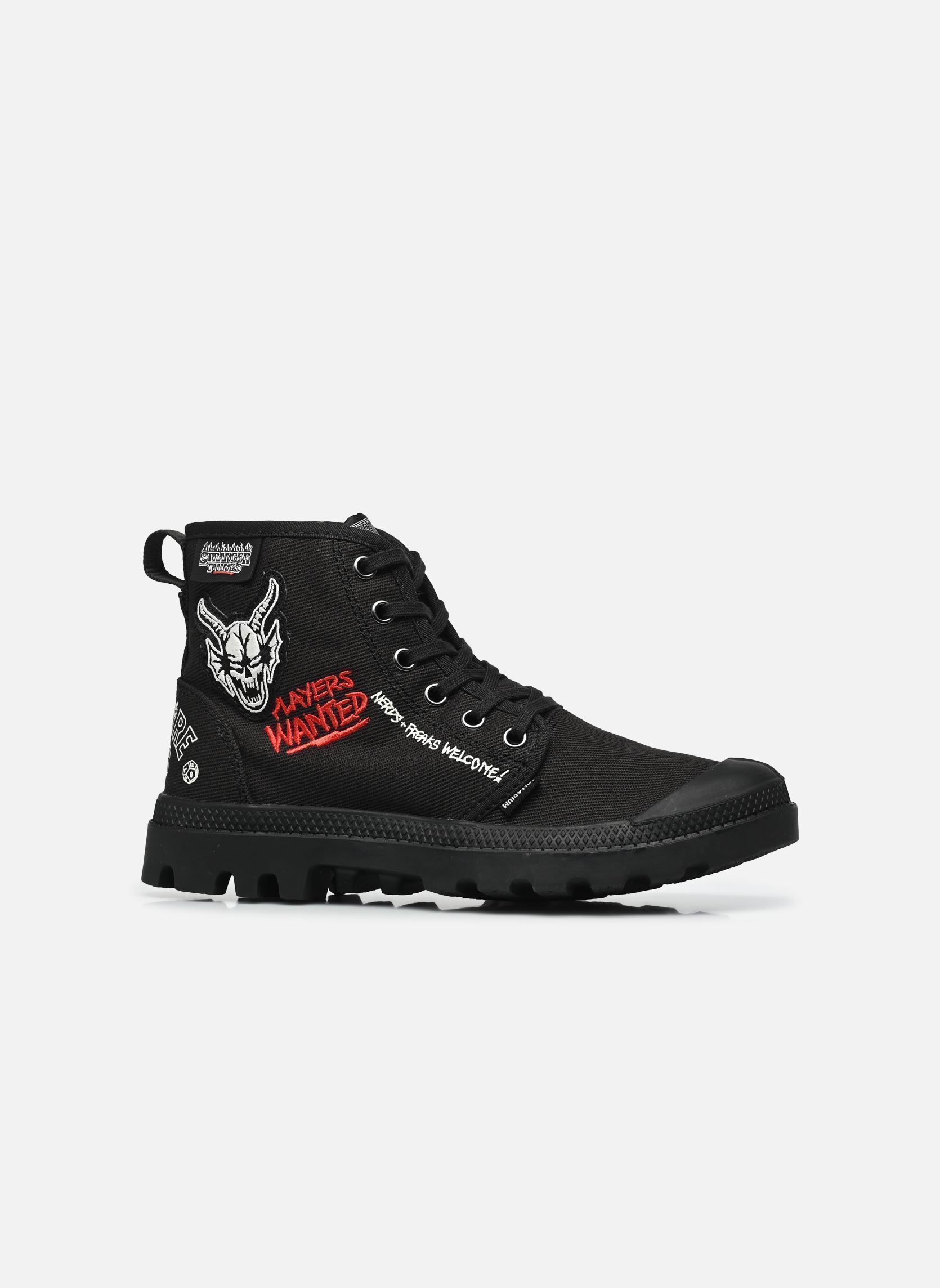 Geschnürte Stiefeletten Pampa Hellfire - Stranger Things schwarz Palladium Geschnürte Stiefeletten Pampa Hellfire - Stranger Things schwarz All black