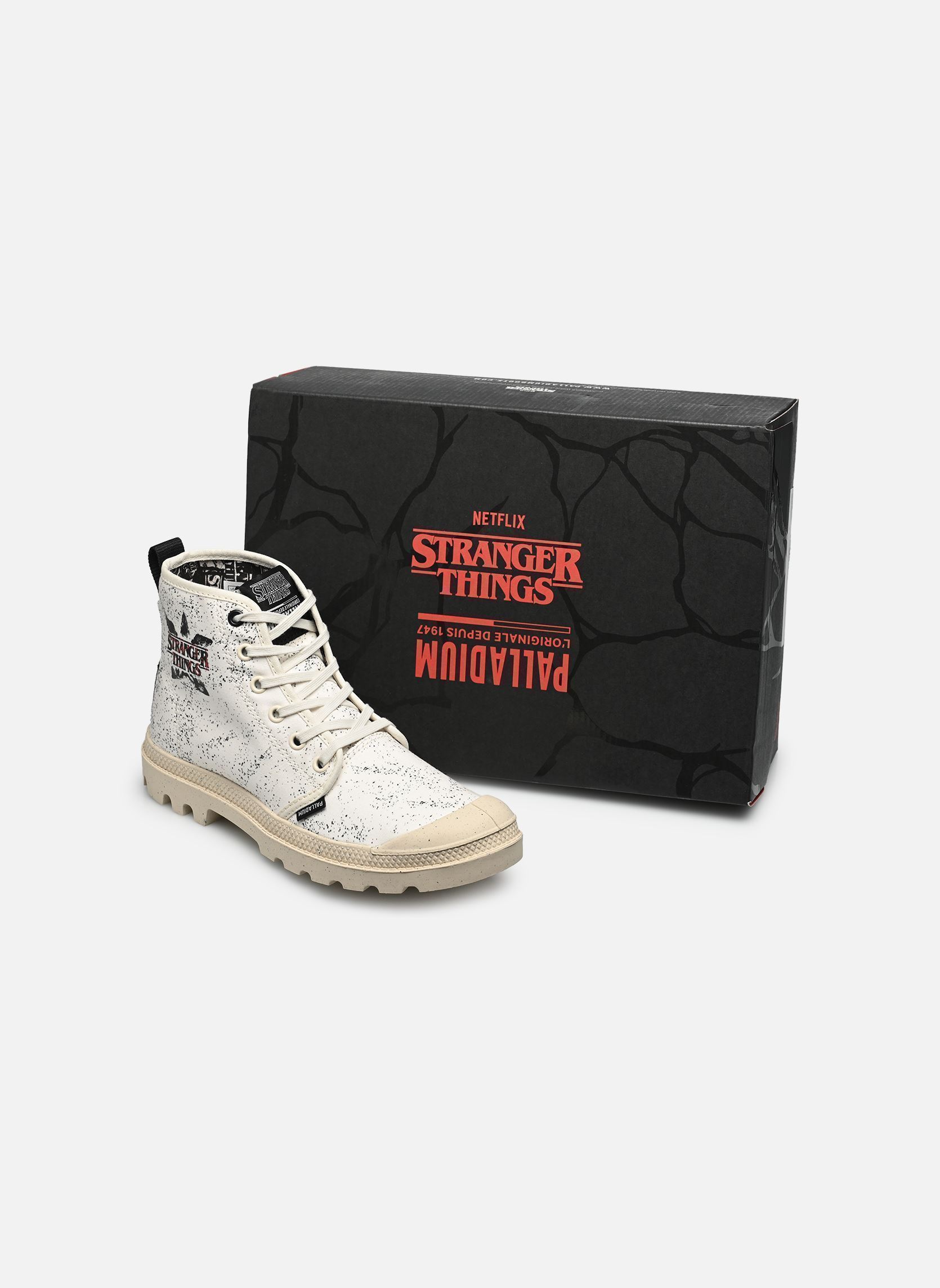 Bottines à lacets Pampa Demodog - Stranger Things blanc Palladium Bottines à lacets Pampa Demodog - Stranger Things blanc Cream white