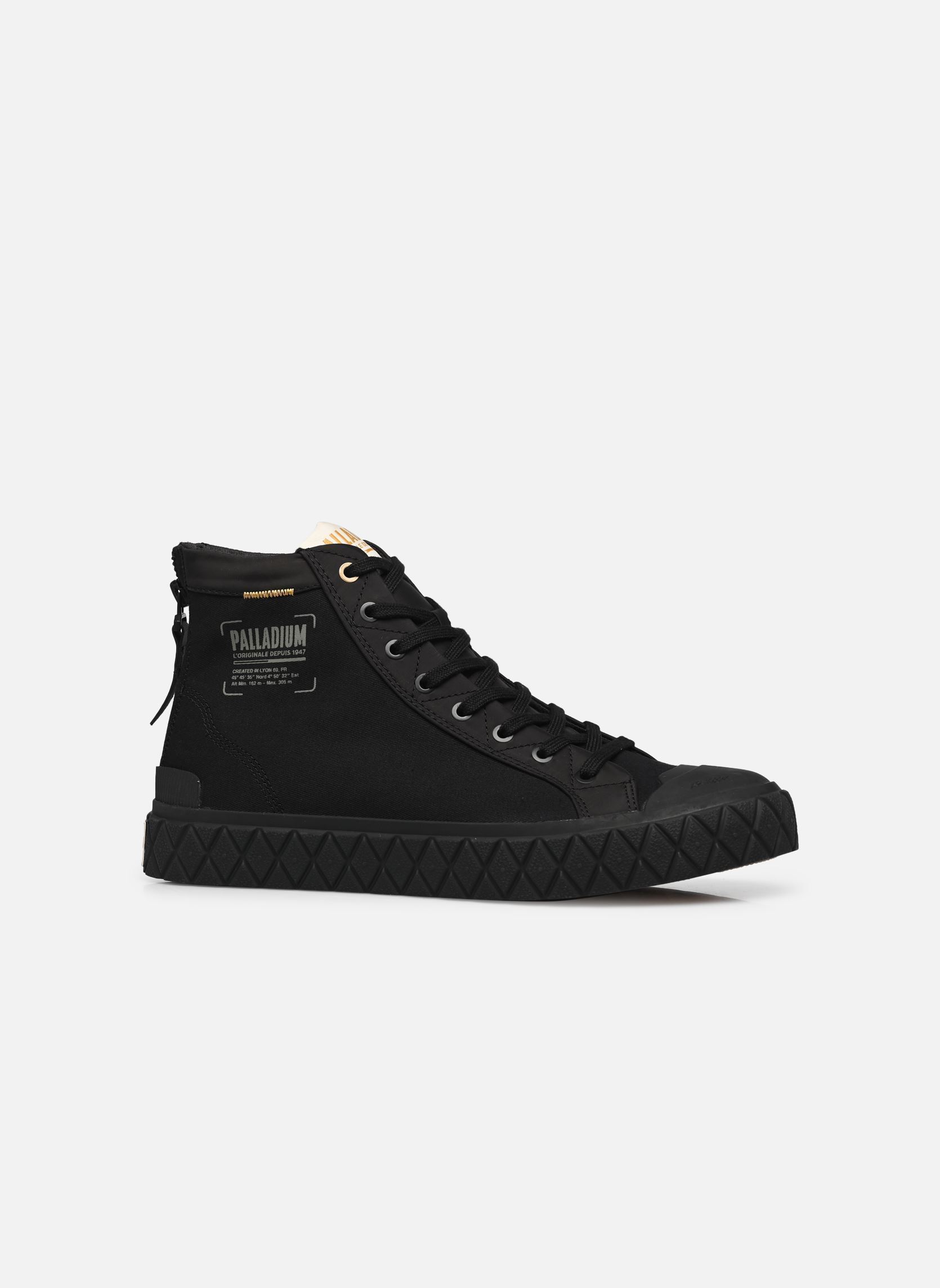 Baskets toile Palla Ace Detroit M homme noir Palladium Baskets toile Palla Ace Detroit M homme noir BLACK