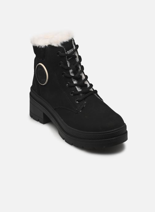 Palladium Bottines à lacets Pallarise Nbk Wool W femme noir