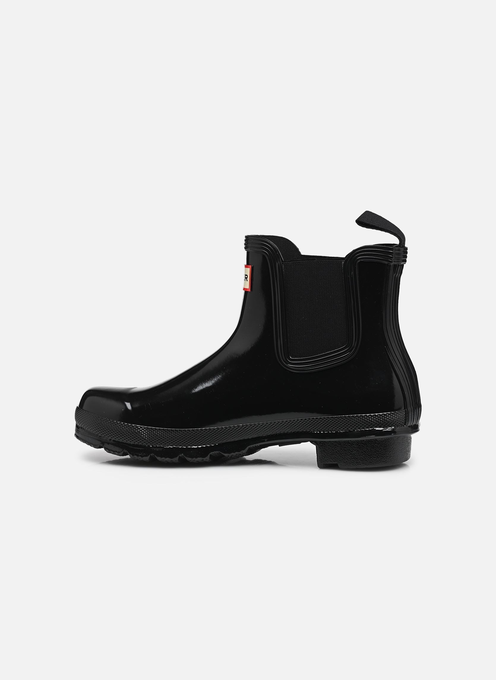Bottes de pluie Womens Original Gloss Chelsea Boot femme noir Hunter Bottes de pluie Womens Original Gloss Chelsea Boot femme noir BLACK