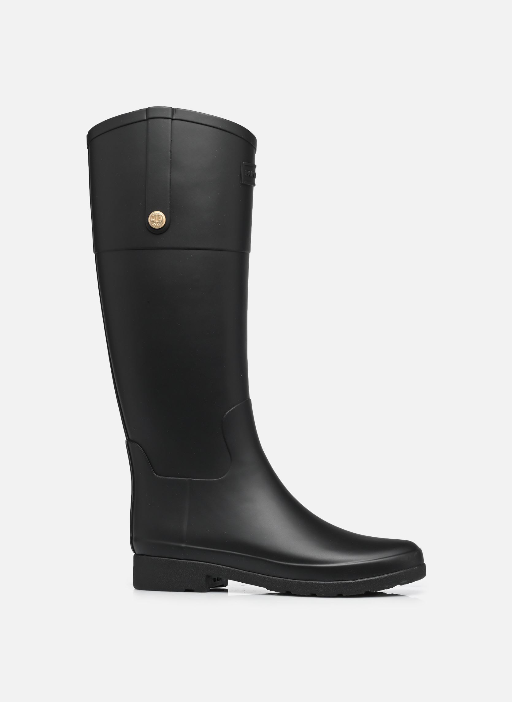 Regenlaarzen Womens Refined Gold Trim Riding Boot dames zwart Hunter Regenlaarzen Womens Refined Gold Trim Riding Boot dames zwart BLACK