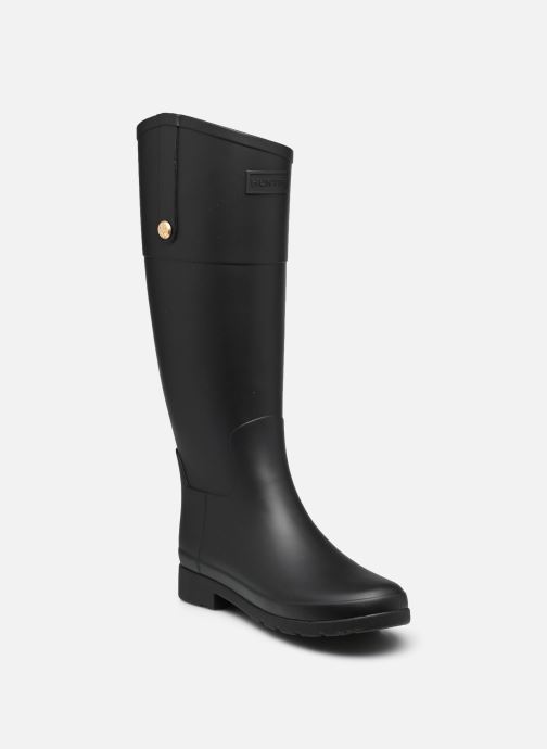 Hunter Regenlaarzen Womens Refined Gold Trim Riding Boot dames zwart