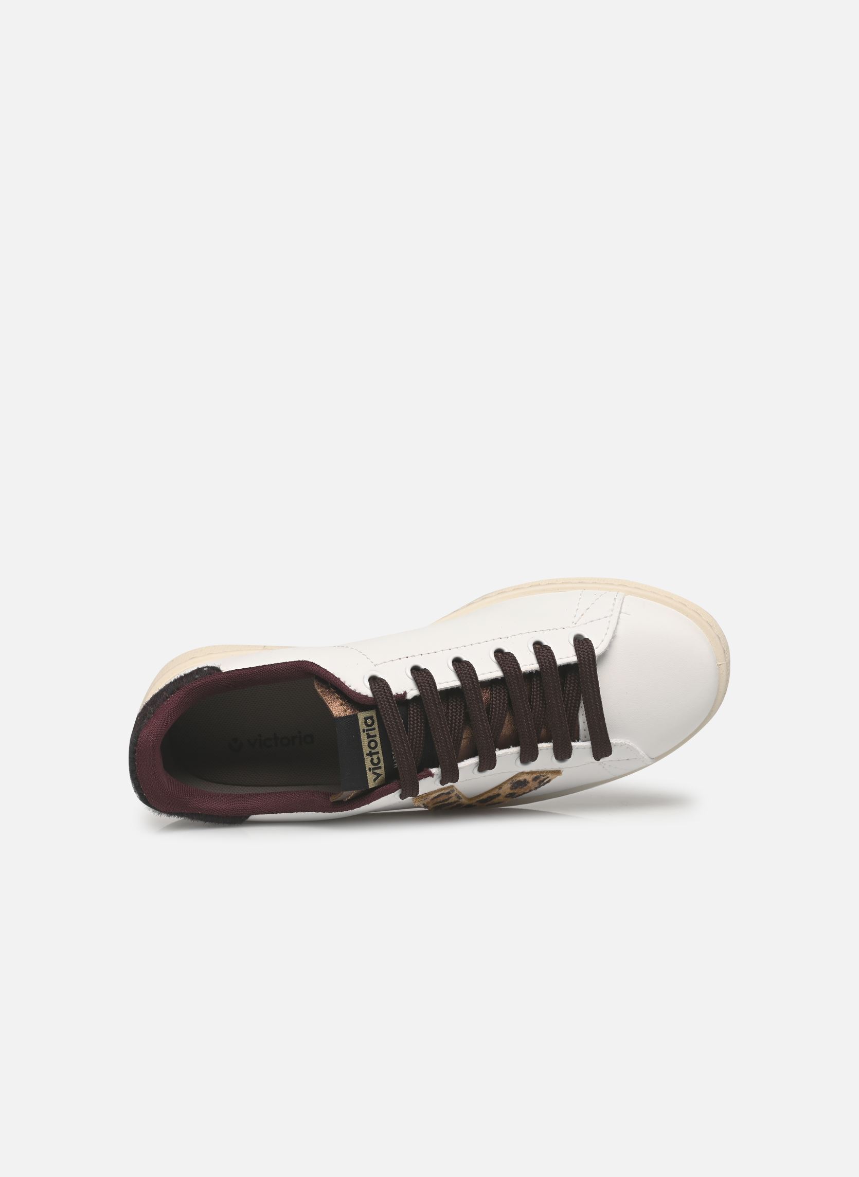 Baskets Tenis Efecto Piel & Animal Print femme blanc Victoria Baskets Tenis Efecto Piel & Animal Print femme blanc burdeos