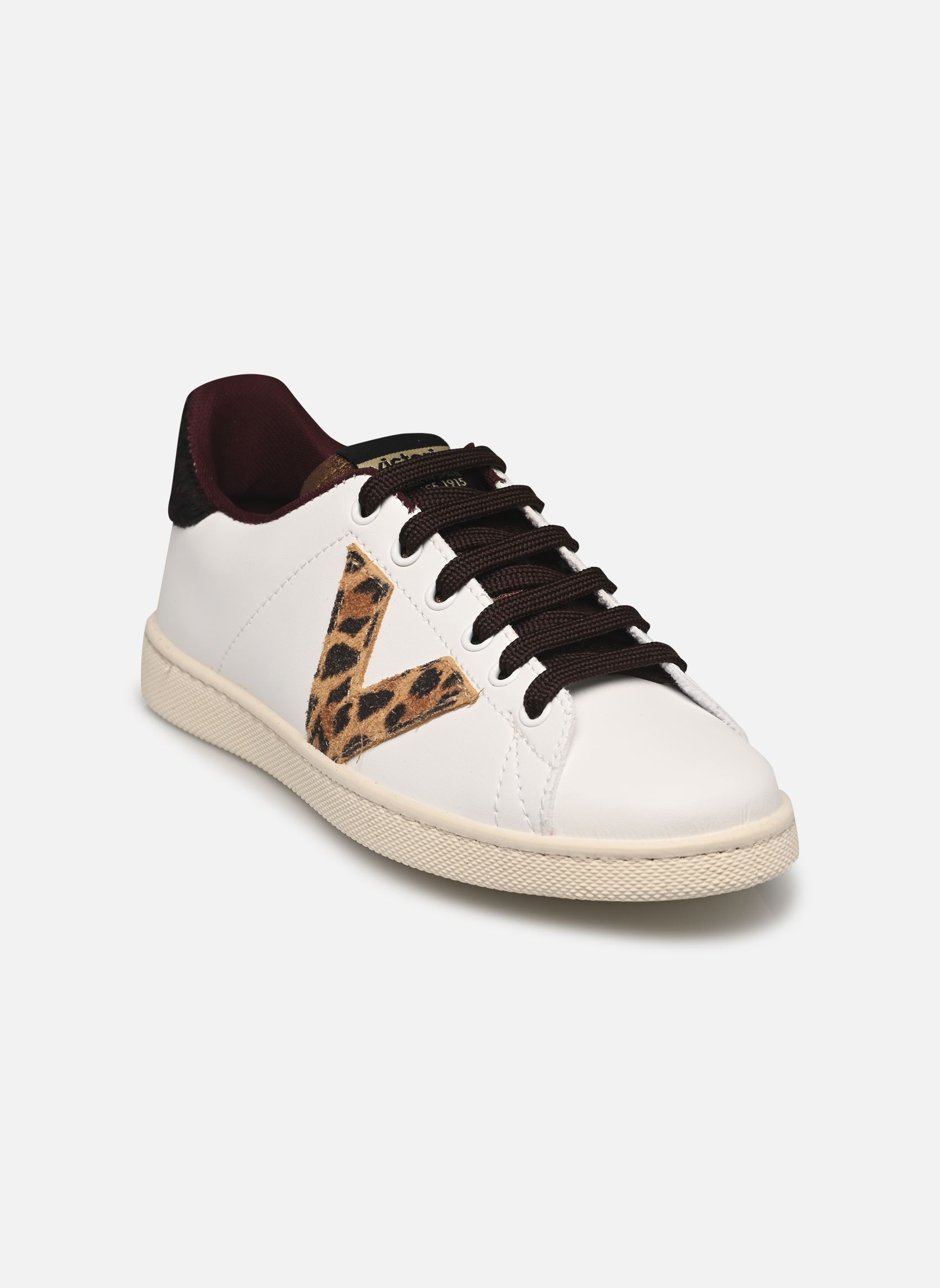 Baskets Tenis Efecto Piel & Animal Print femme blanc Victoria Baskets Tenis Efecto Piel & Animal Print femme blanc burdeos