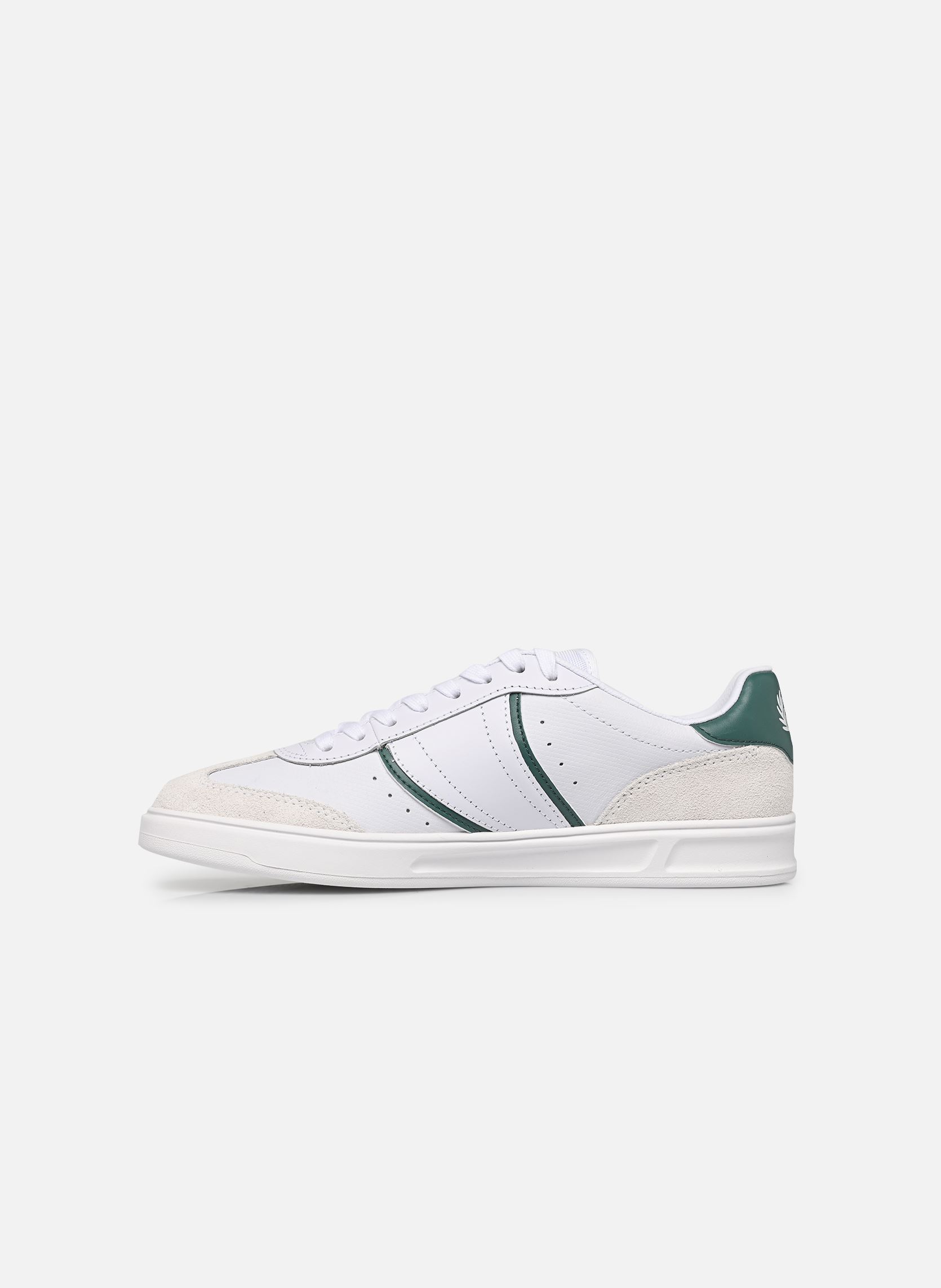 Baskets B4 Embossed Leather / Suede homme blanc Fred Perry Baskets B4 Embossed Leather / Suede homme blanc White