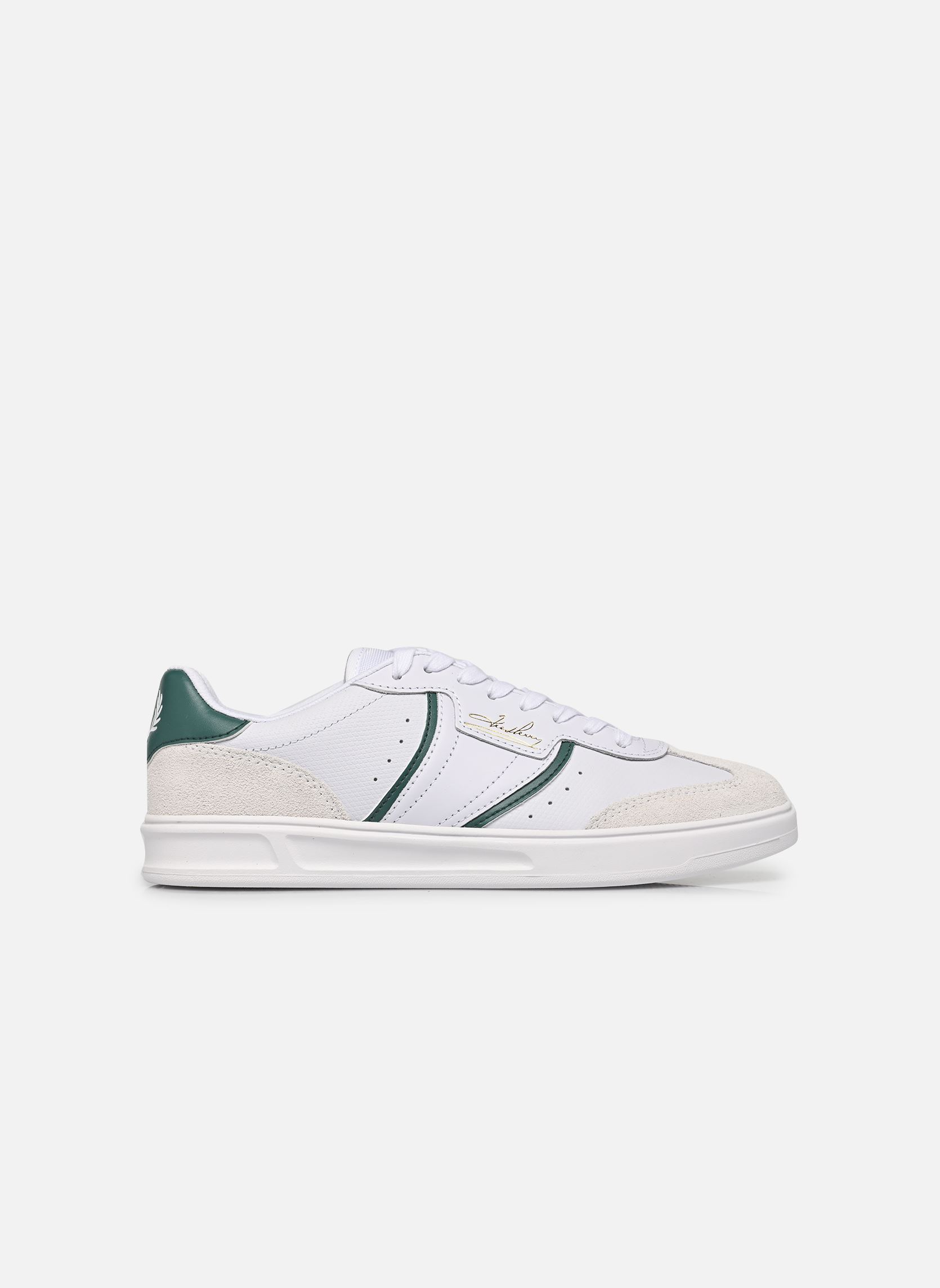 Baskets B4 Embossed Leather / Suede homme blanc Fred Perry Baskets B4 Embossed Leather / Suede homme blanc White