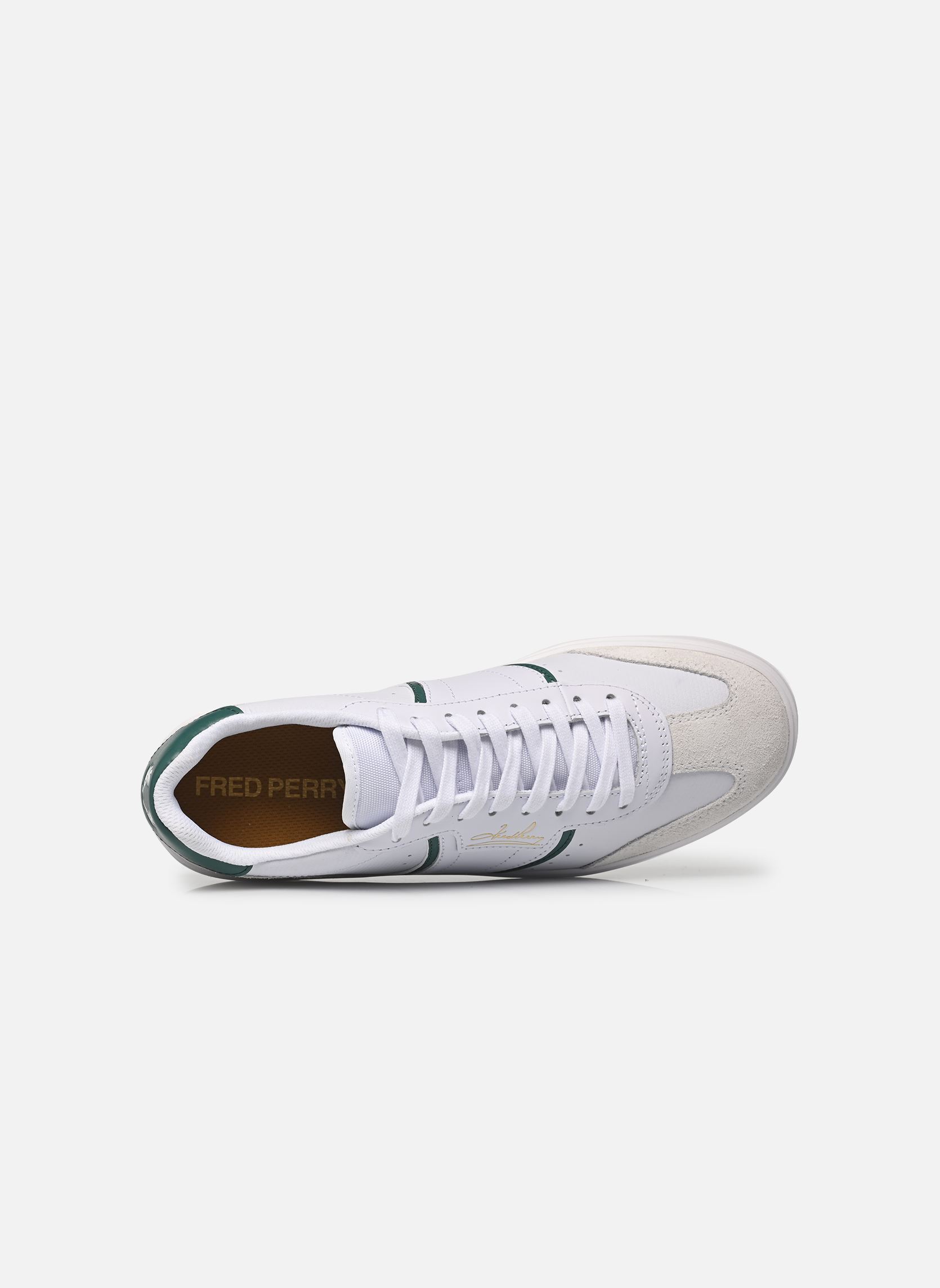 Baskets B4 Embossed Leather / Suede homme blanc Fred Perry Baskets B4 Embossed Leather / Suede homme blanc White