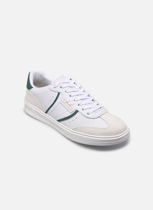 Fred Perry Baskets B4 Embossed Leather / Suede homme blanc