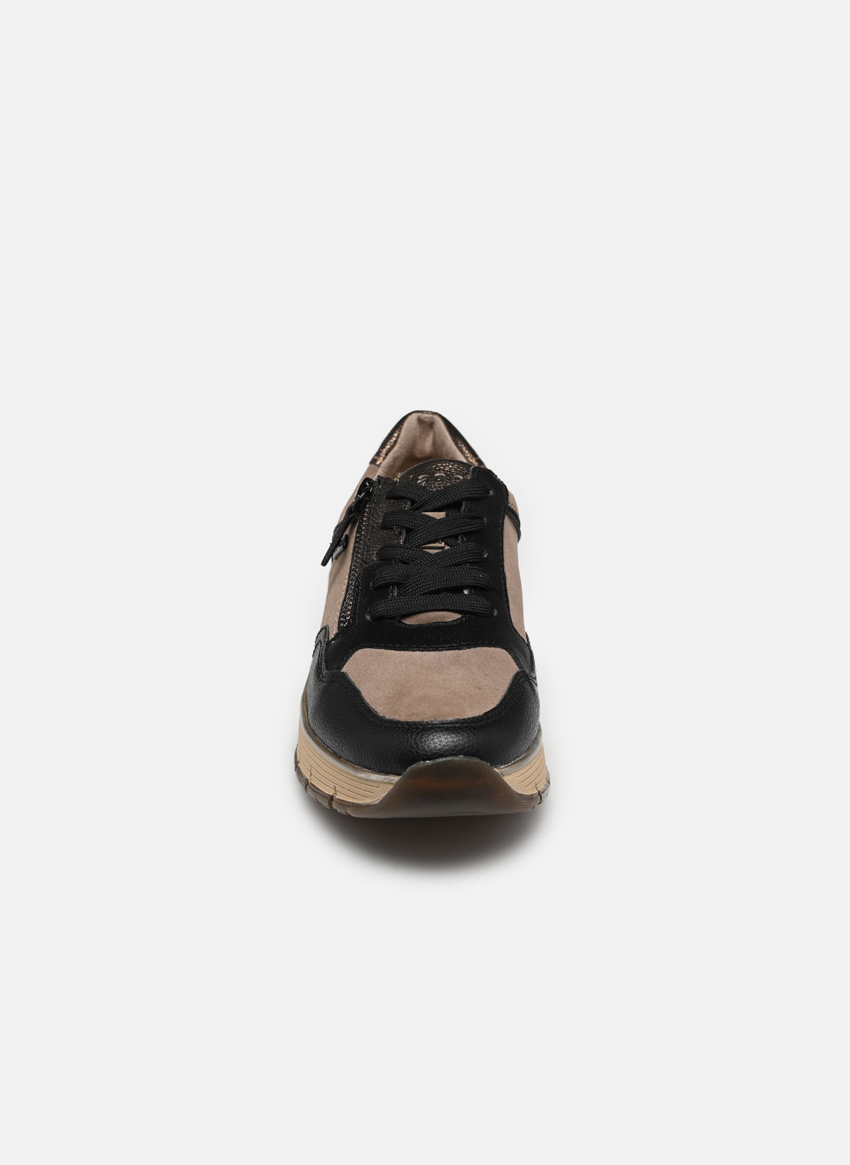 Niedrige Sneaker 23762-45 damen mehrfarbig Jana shoes Niedrige Sneaker 23762-45 damen mehrfarbig BLACK/TAUPE