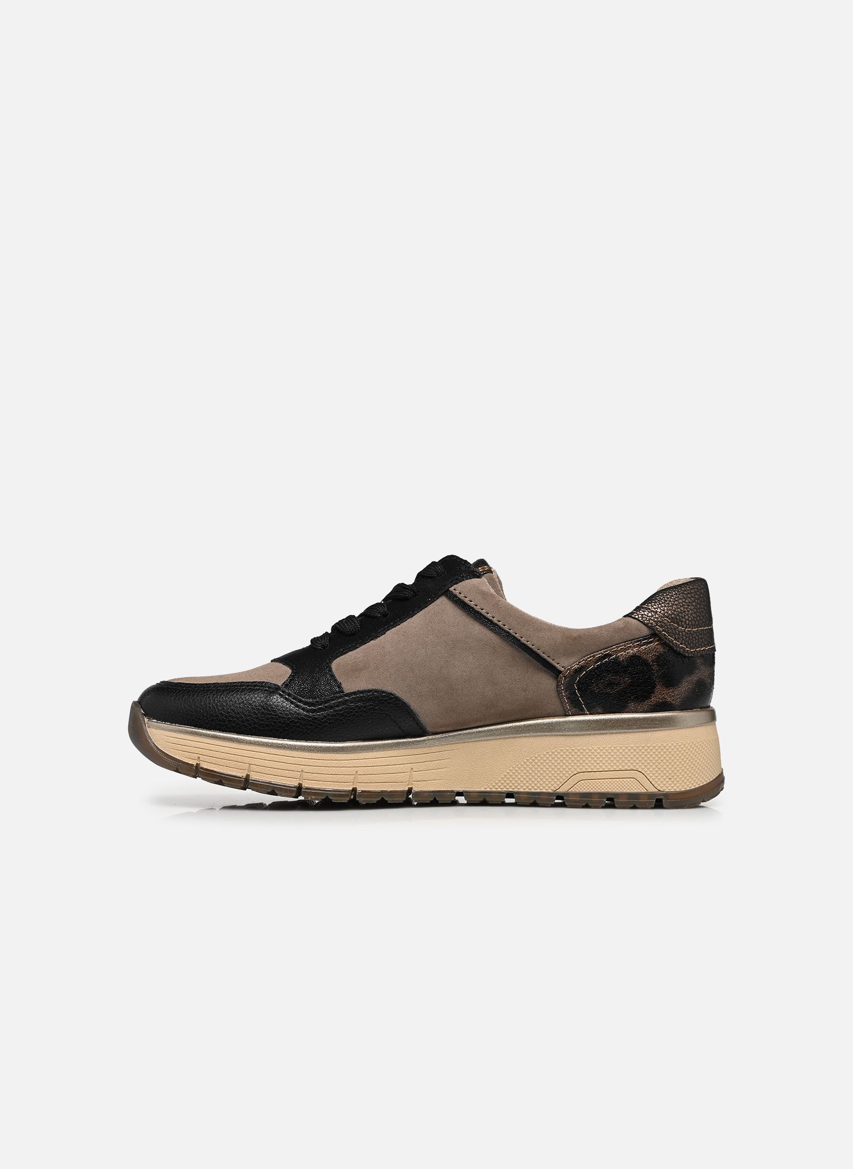 Niedrige Sneaker 23762-45 damen mehrfarbig Jana shoes Niedrige Sneaker 23762-45 damen mehrfarbig BLACK/TAUPE