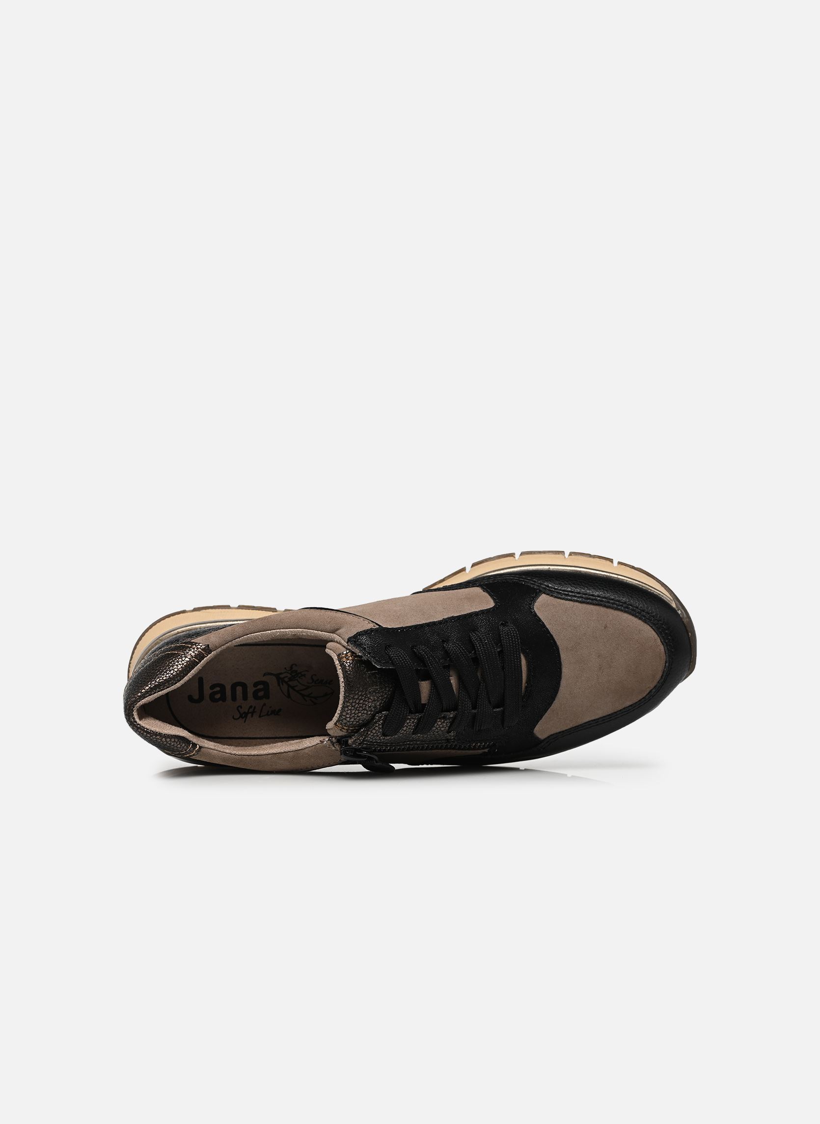 Niedrige Sneaker 23762-45 damen mehrfarbig Jana shoes Niedrige Sneaker 23762-45 damen mehrfarbig BLACK/TAUPE