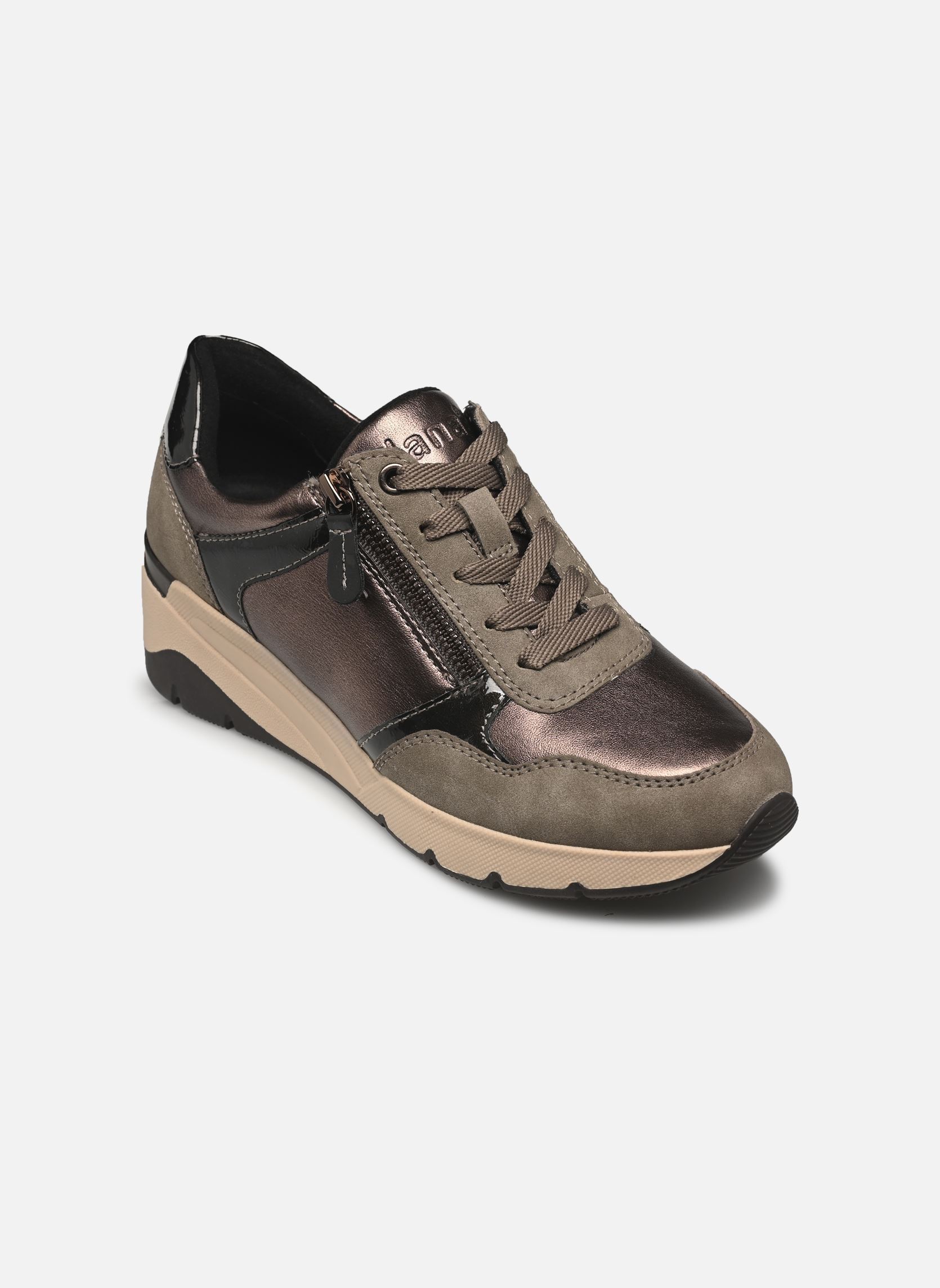 Baskets compensées 23763-45 femme beige Jana shoes Baskets compensées 23763-45 femme beige TAUPE COMB